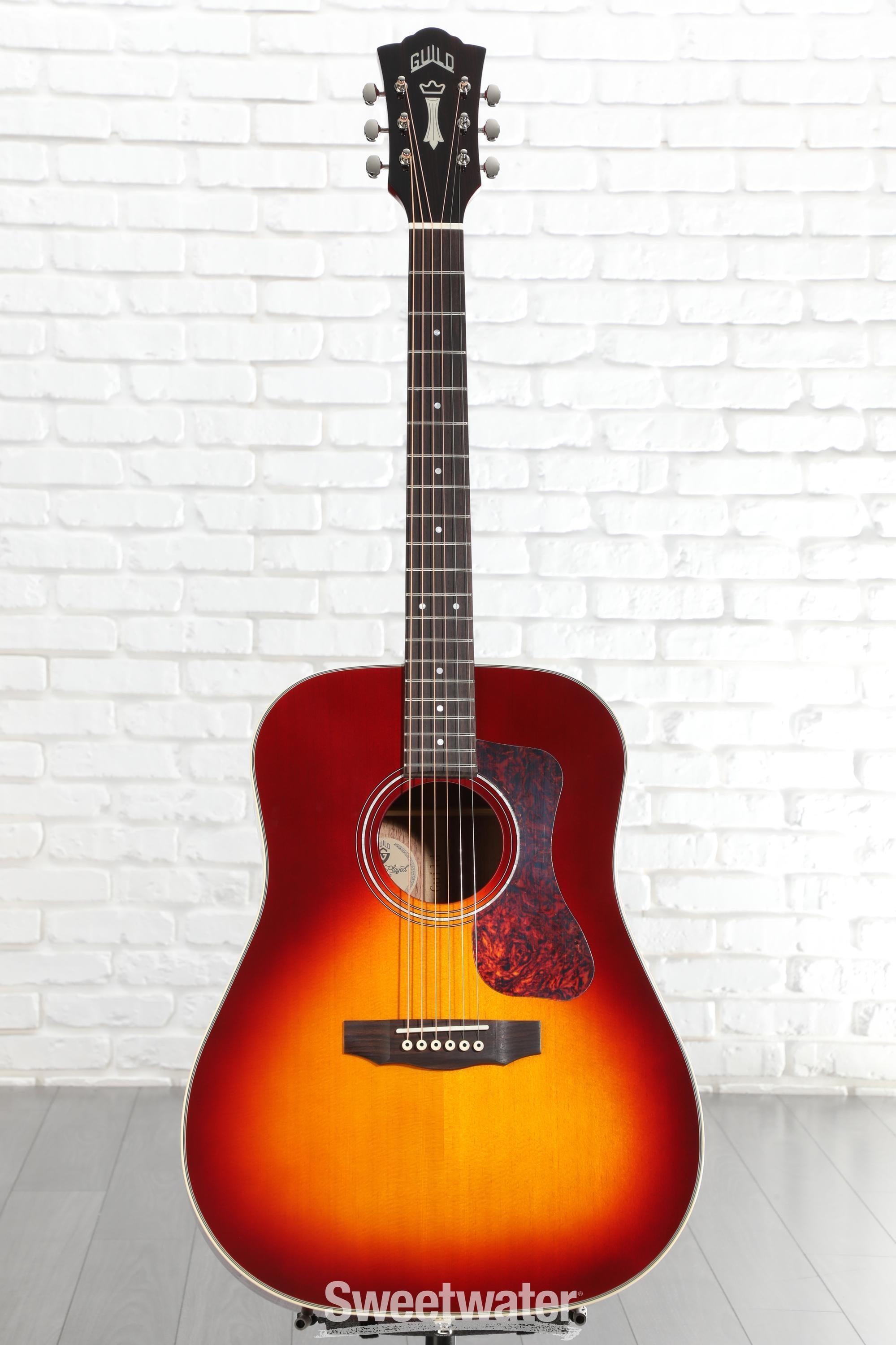 Guild D-140 Dreadnought Acoustic Guitar - Cherry Burst | Sweetwater