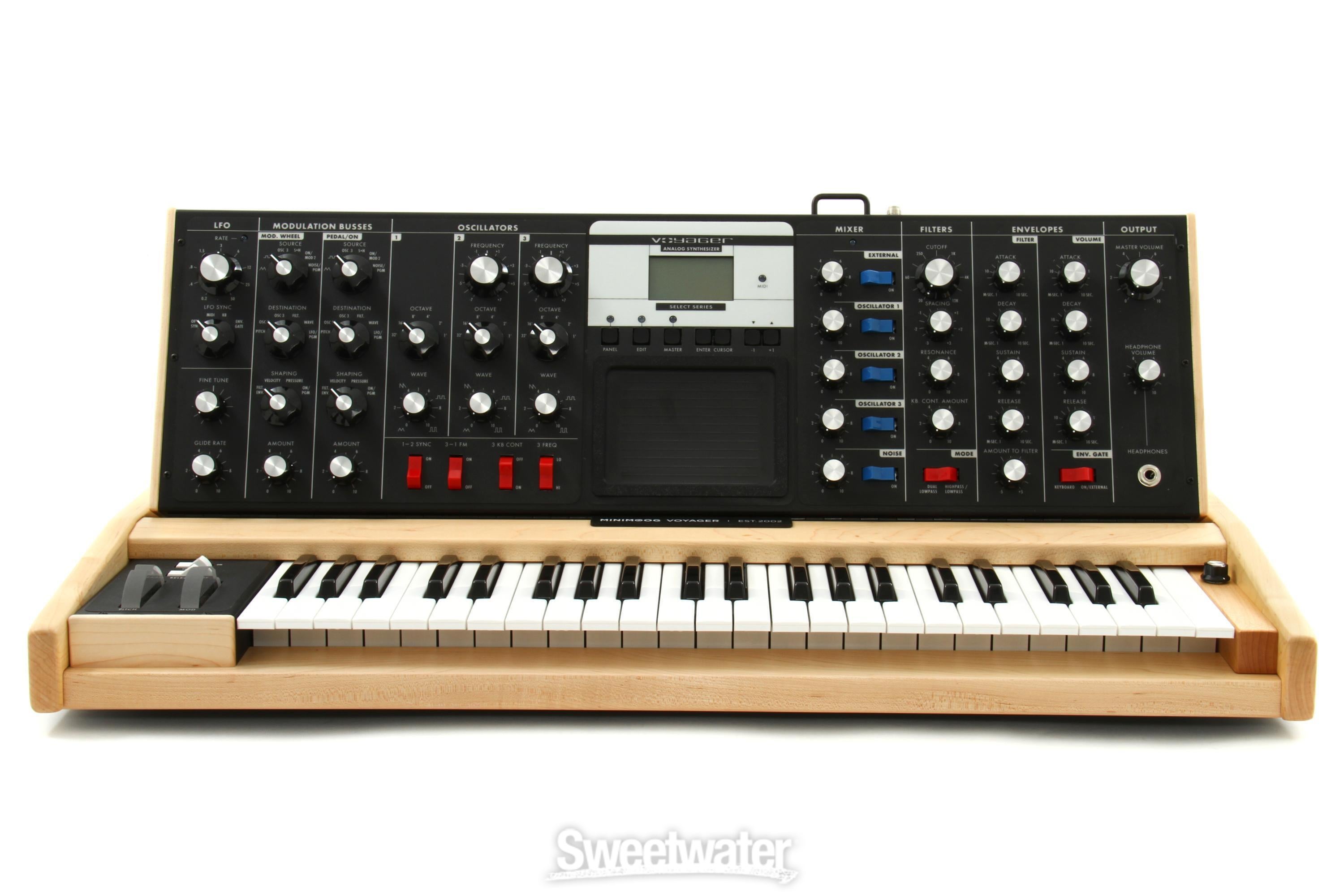 Moog Minimoog Voyager Select Series - Electric Blue with Maple