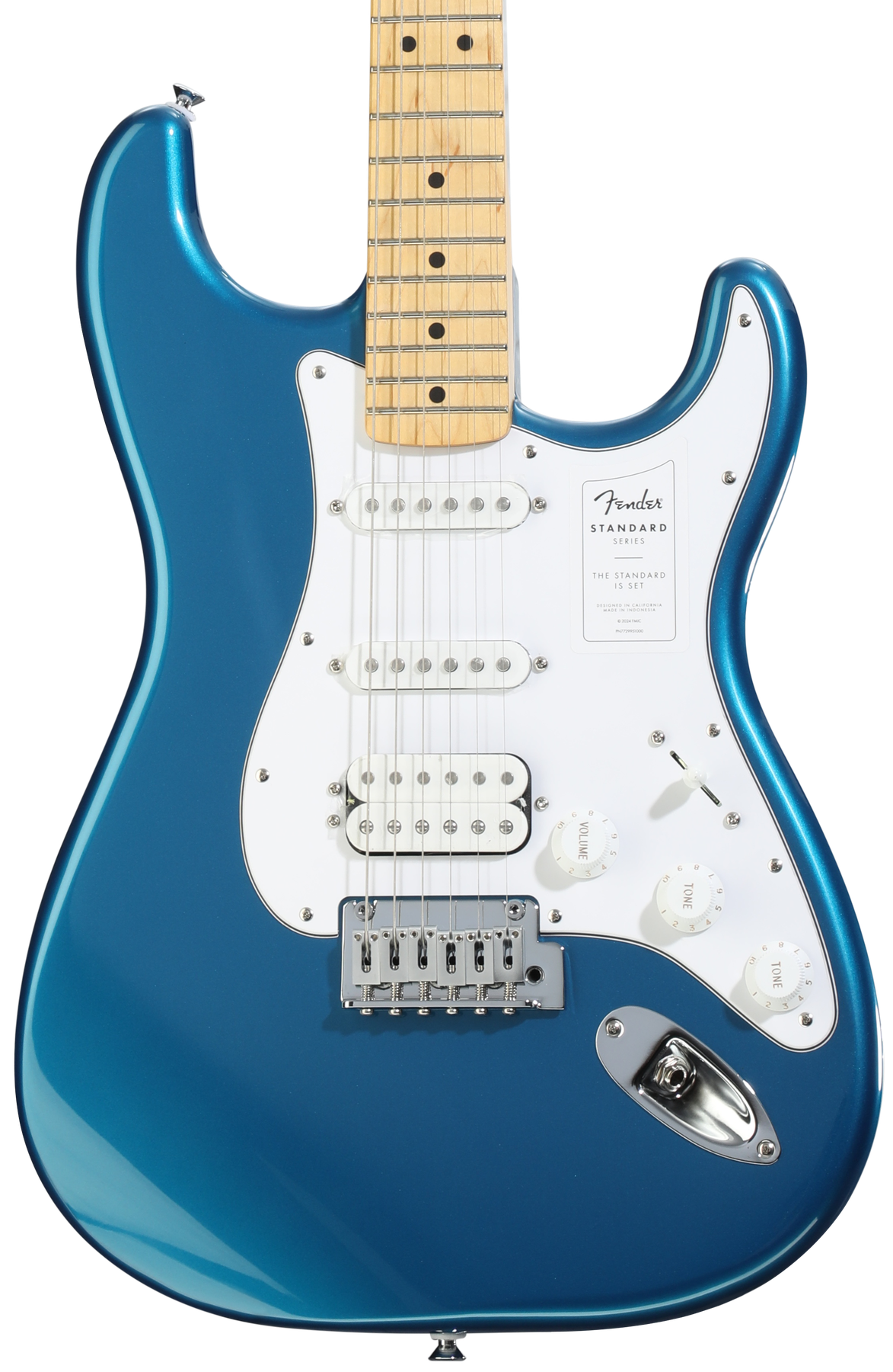 ギター FENDER AM STANDARD ST OWT/M Fender Standard Stratocaster HSS Electric Guitar - Aqua Marine