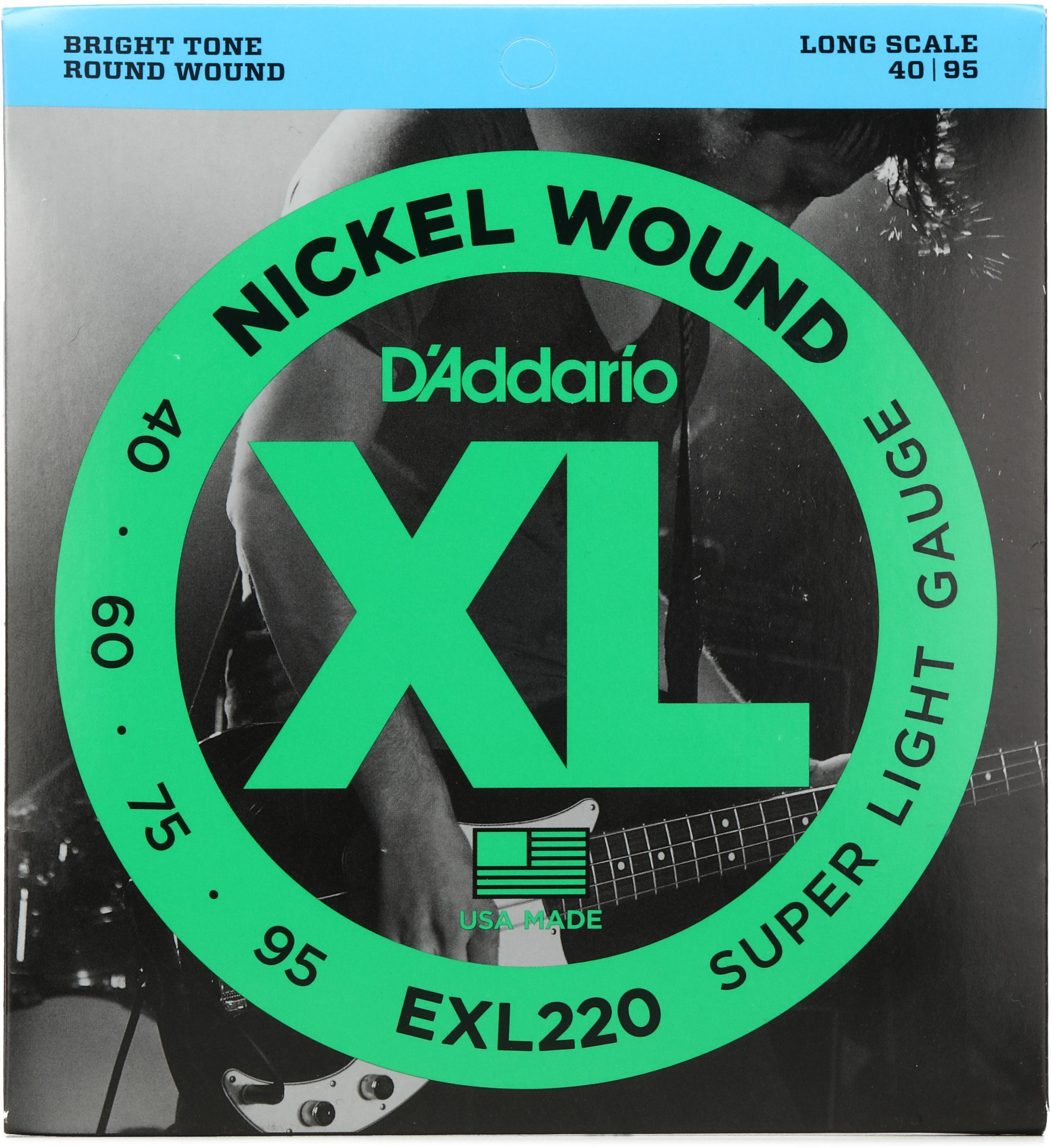 D'Addario EXL160 Nickel Wound Bass Guitar Strings - .050