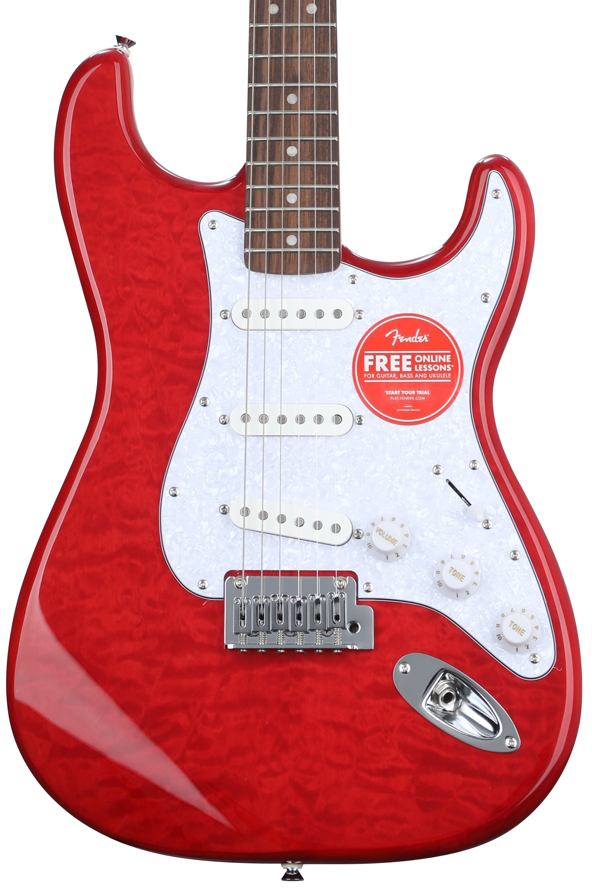 Squier Affinity Series Stratocaster QMT Electric Guitar - Crimson