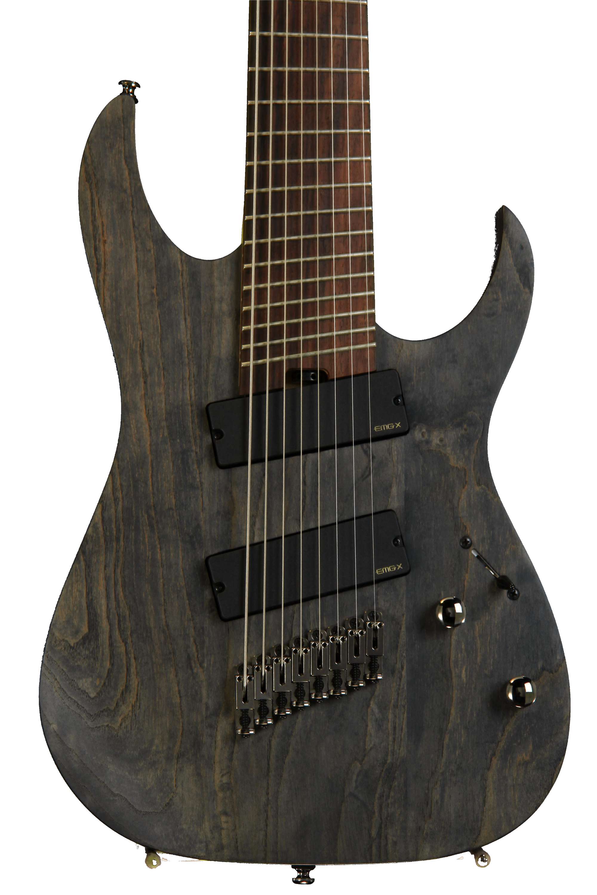 Ibanez RG Iron Label RGIF8 Multi Scale - Black Stained | Sweetwater