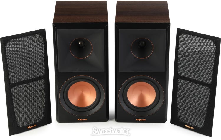 Klipsch RP-500M II Passive Bookshelf Speaker Pair - Walnut | Sweetwater