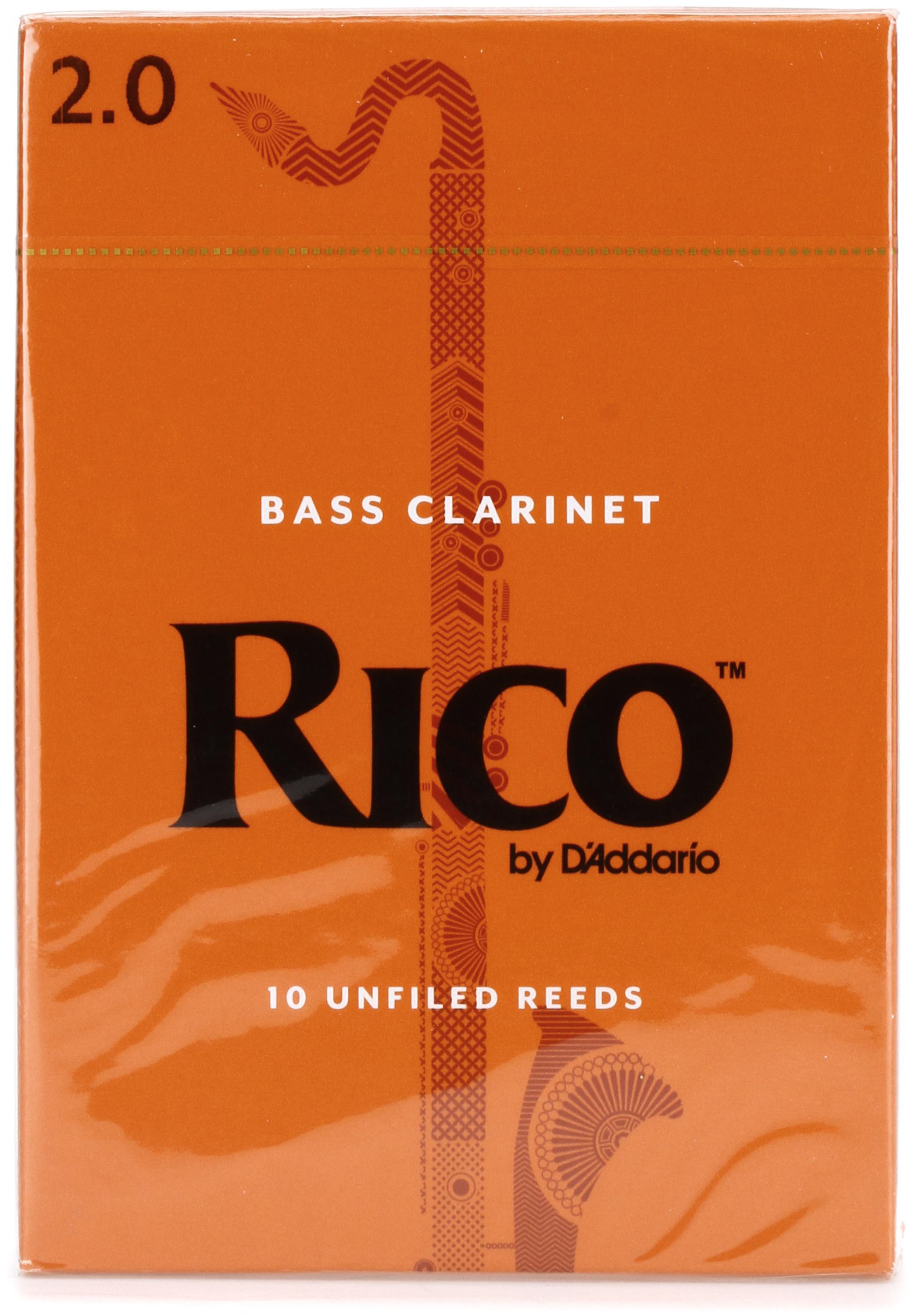 D'Addario Rico Bass Clarinet Reed (10-pack) with Reed Vitalizer
