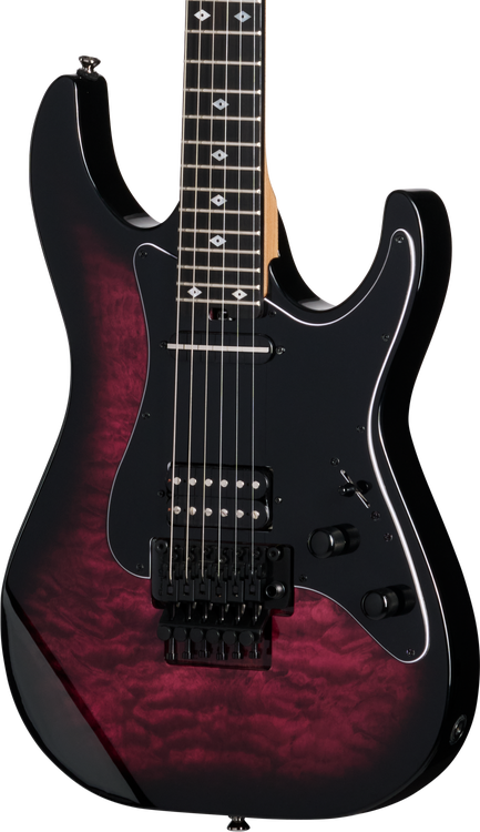 Kramer Volante Quilt HSFR Electric Guitar - Magenta Burst