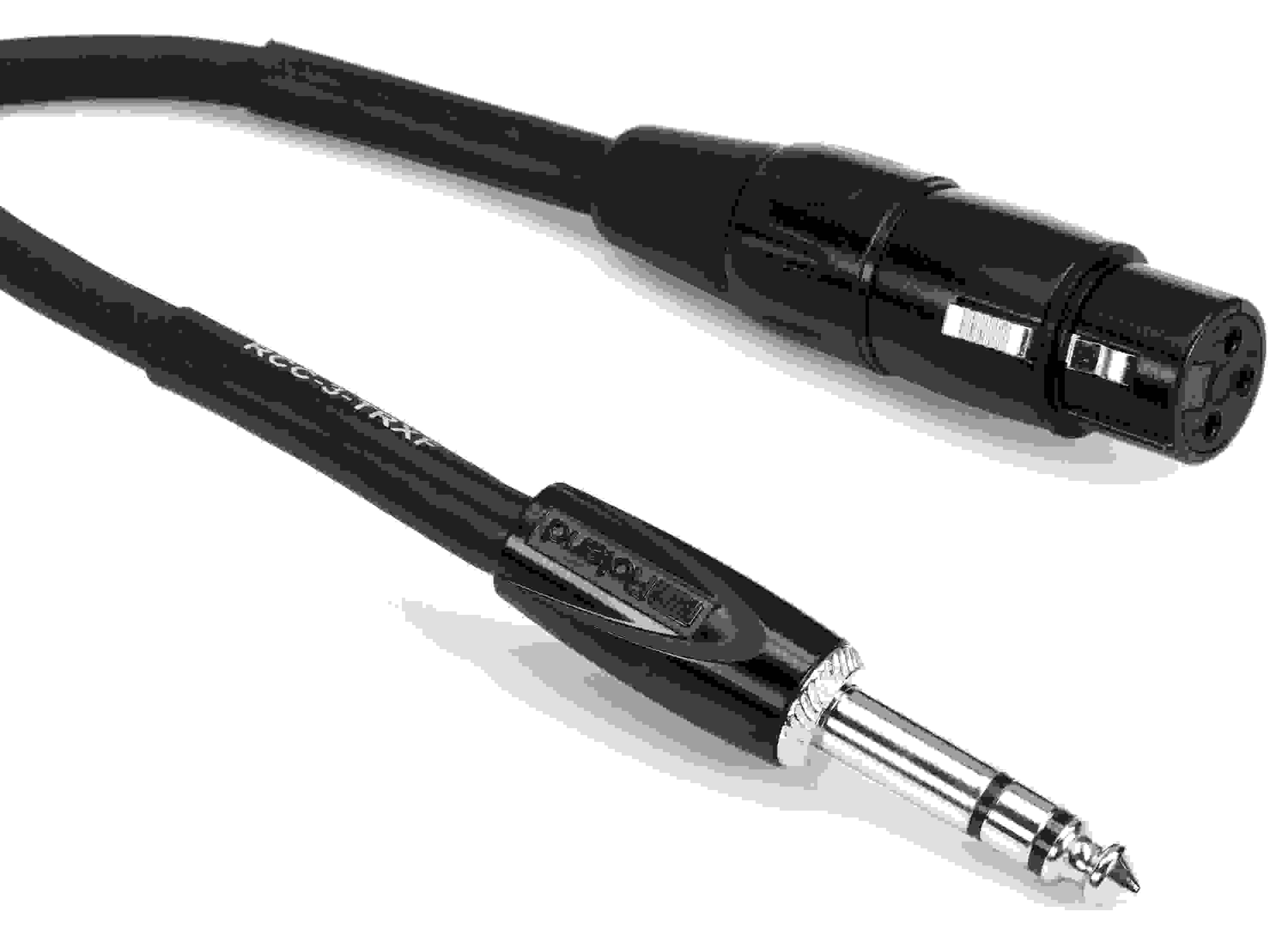 Roland RCC-3-TRXF Black Series XLR Female to 1/4-inch TRS Male Interconnect Cable - 3 foot