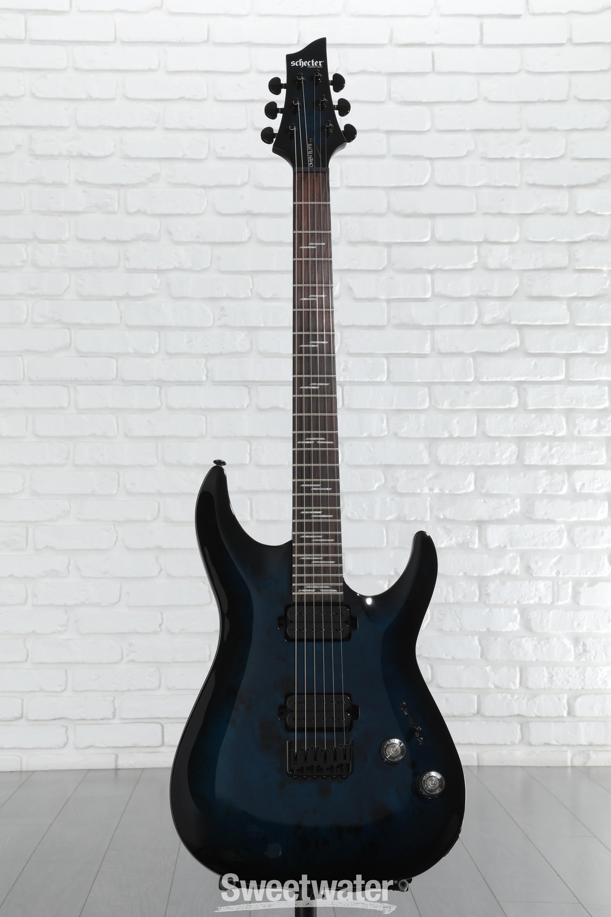 Schecter Omen Elite-6 Electric Guitar - See Thru Blue Burst