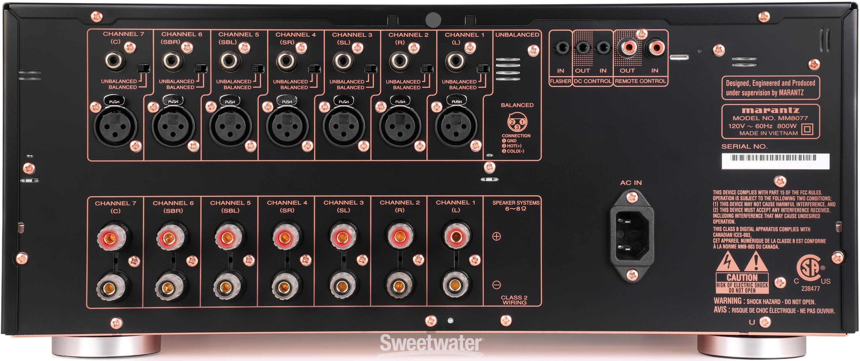 Marantz MM8077 150-watt 7-channel Power Amplifier | Sweetwater
