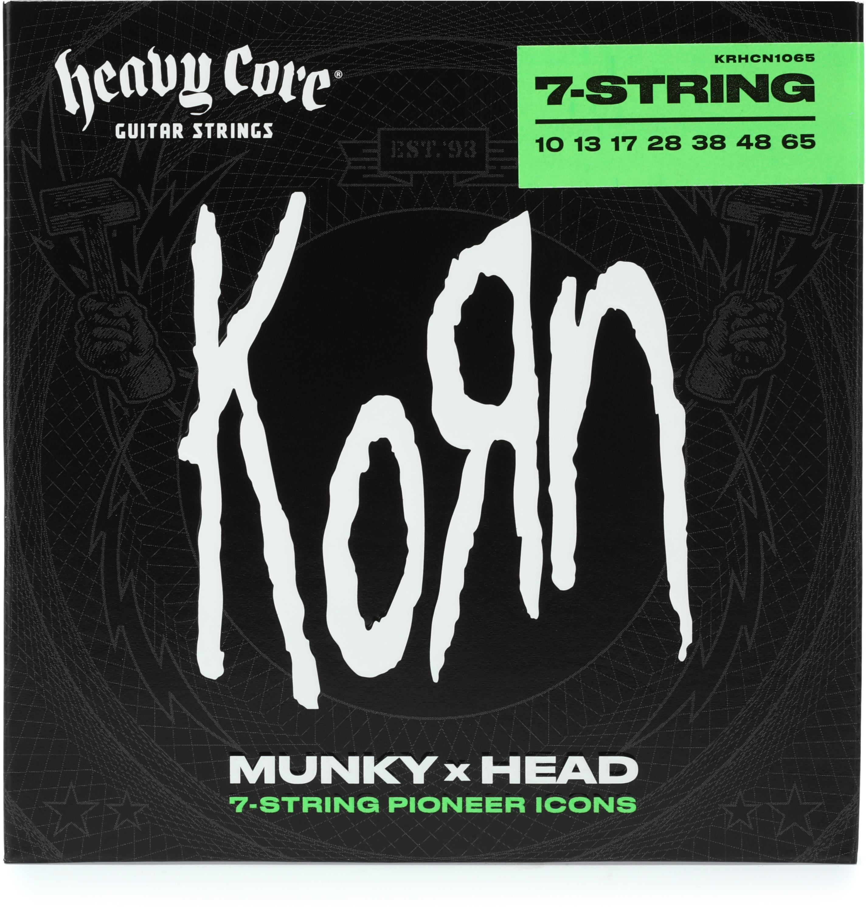 Dunlop KRHCN1065 Heavy Core Korn Electric Guitar Strings - .010-.065,  7-string