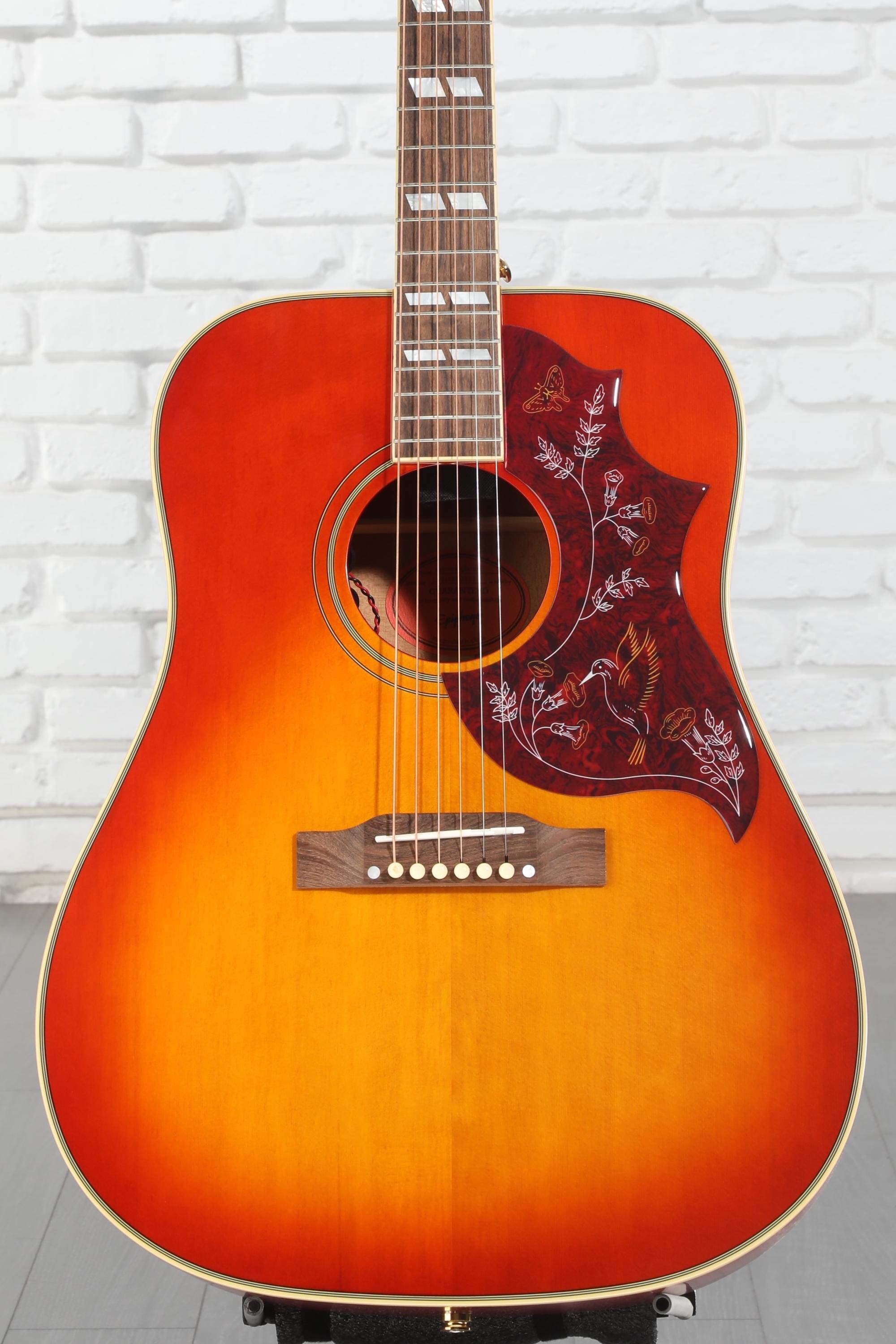 Epiphone Hummingbird Acoustic Guitar - Aged Cherry Sunburst Gloss
