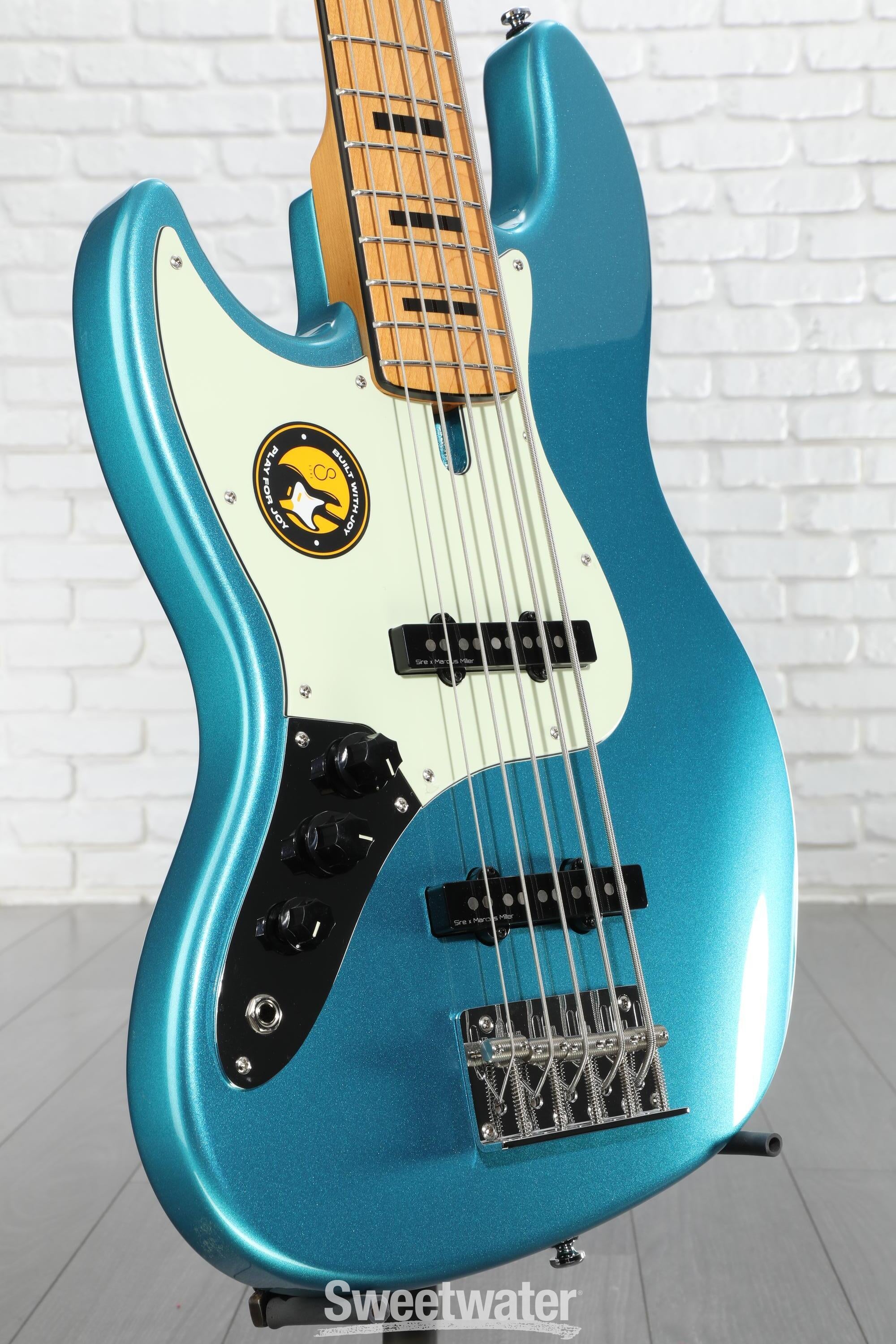 Photo of Sire Marcus Miller V5 5-string Left-handed Electric Bass Guitar - Tide Pool