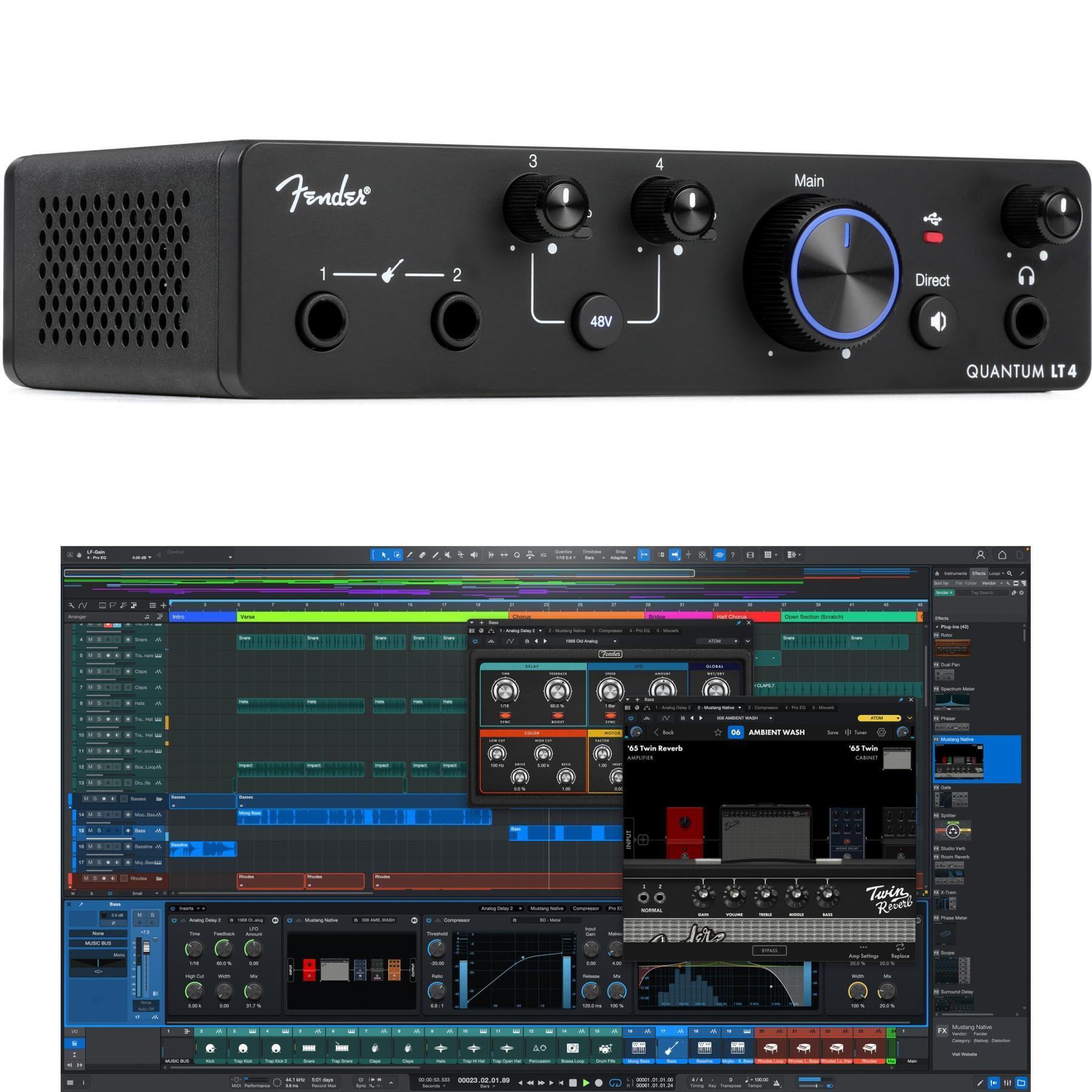 Photo of Fender Studio Quantum LT 4 USB-C Audio Interface with Studio Pro Subscription Upgrade