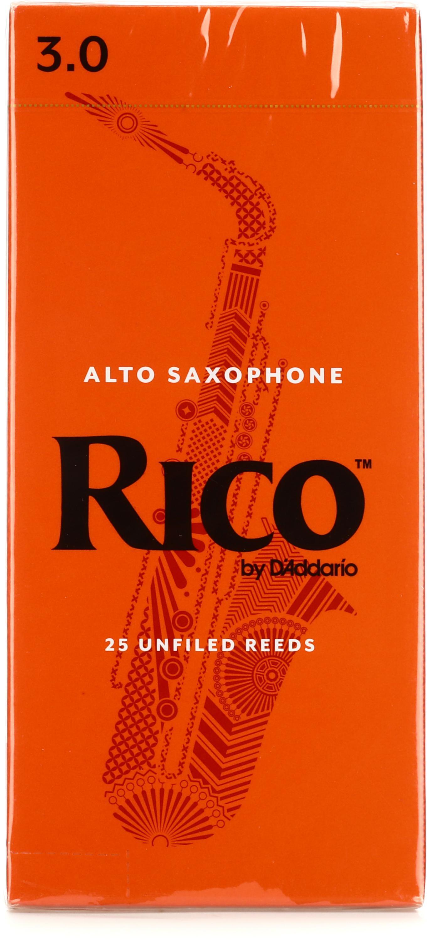 Photo of D'Addario Rico Alto Saxophone Reeds - 3.0 (25-pack)