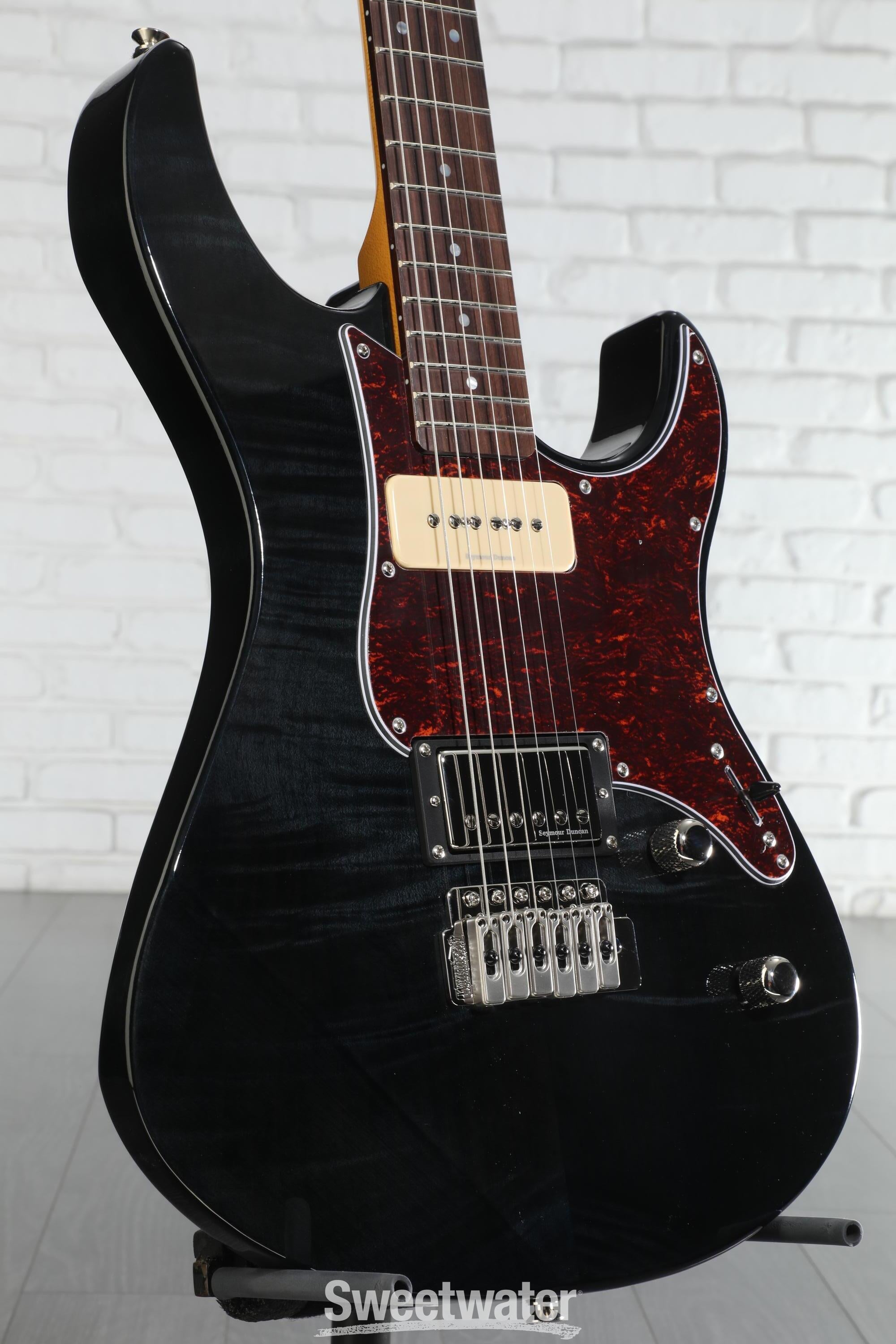 Yamaha PAC611VFM Pacifica Electric Guitar - Trans Black | Sweetwater