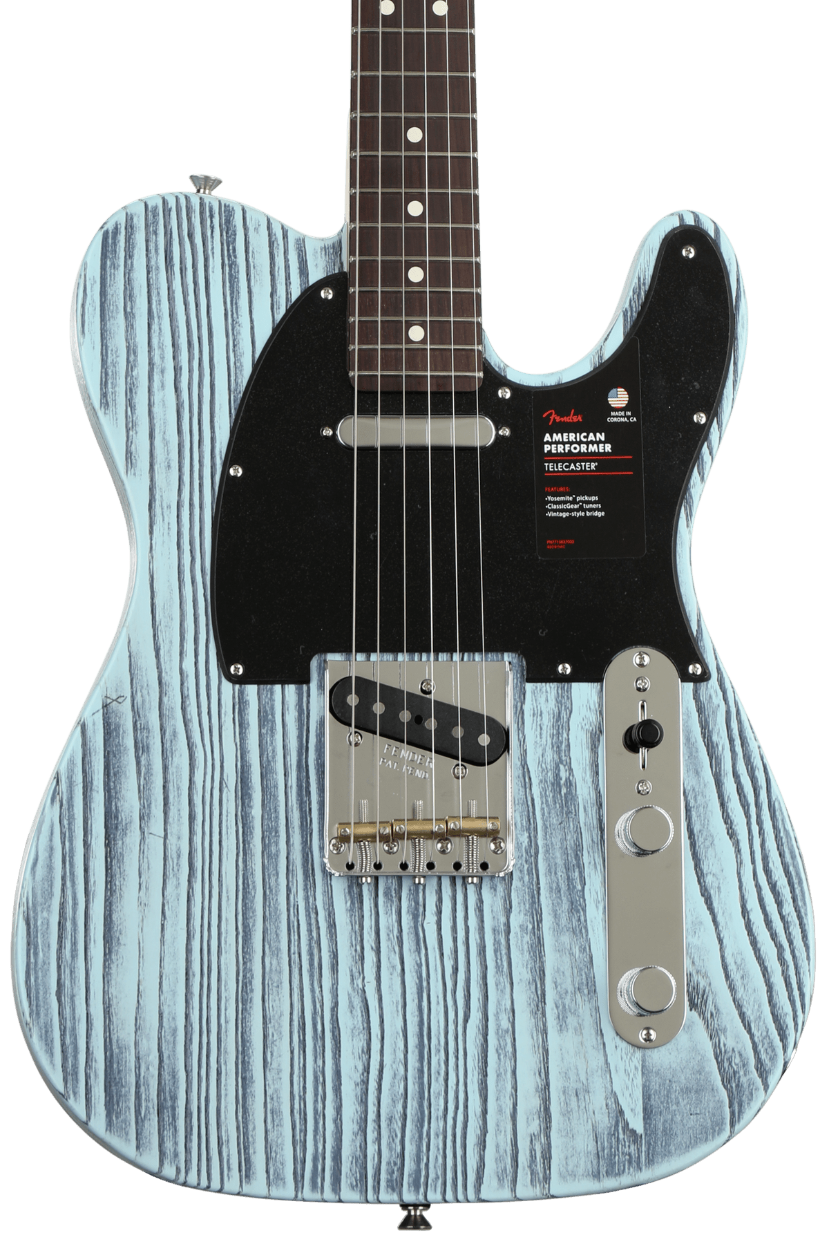 Fender American Performer Sandblasted Telecaster - Daphne Blue