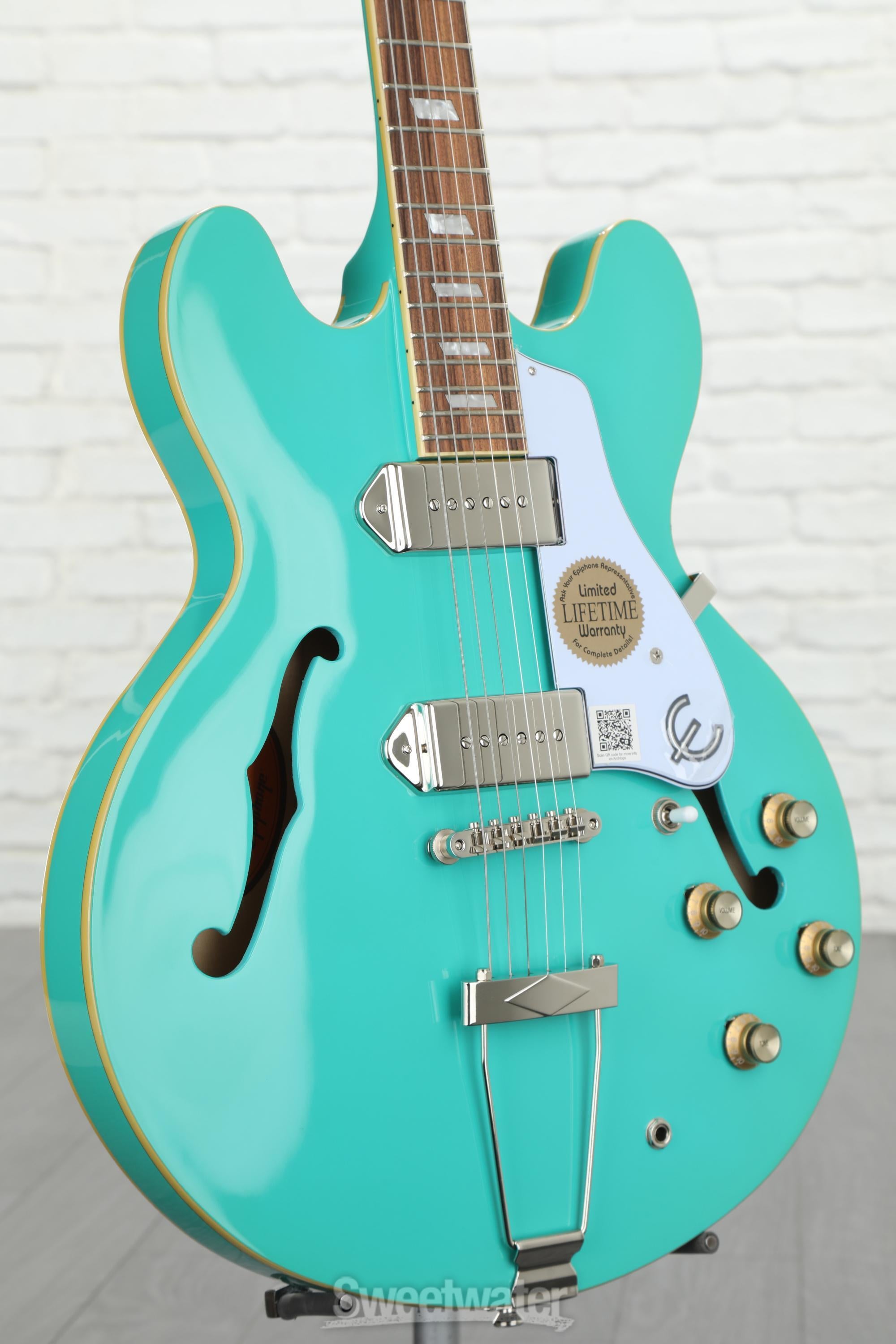 Epiphone Casino Archtop Hollowbody Electric Guitar - Turquoise 