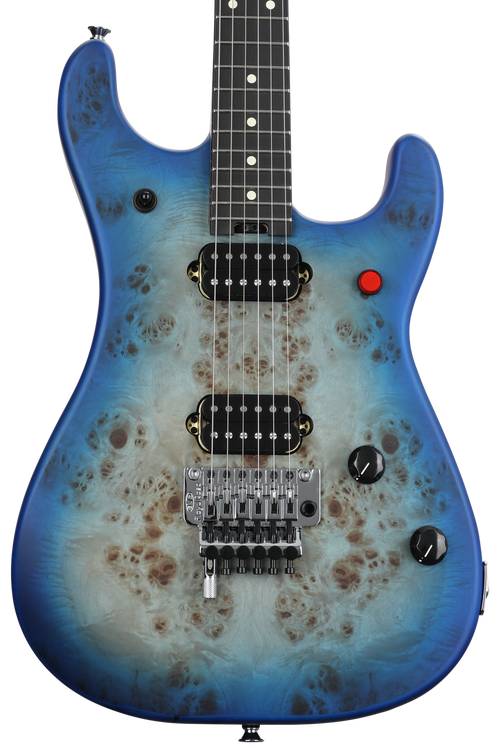 EVH 5150 Series Deluxe Poplar Burl Electric Guitar - Aqua Burst