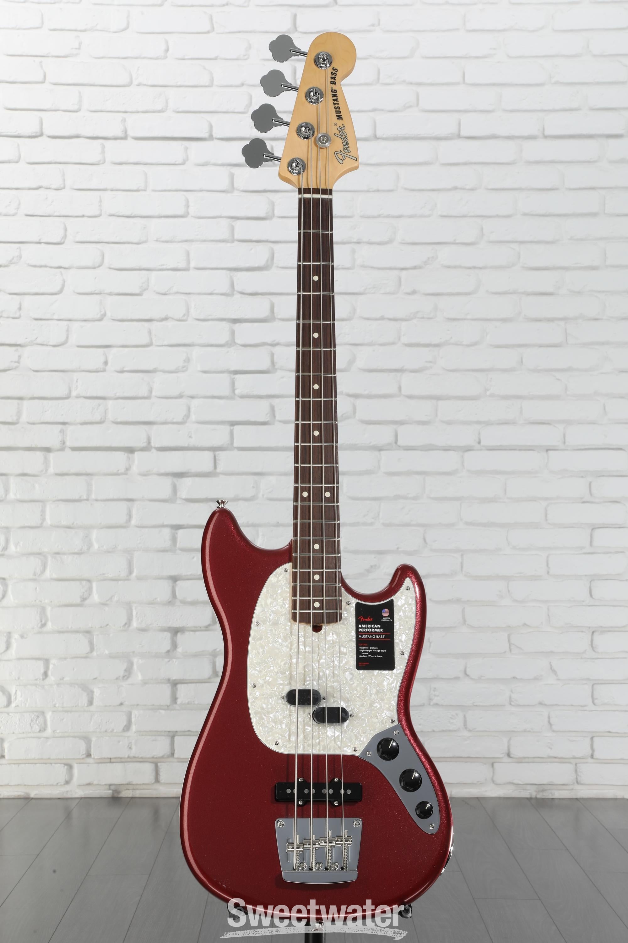 Fender American Performer Mustang Electric Bass Guitar