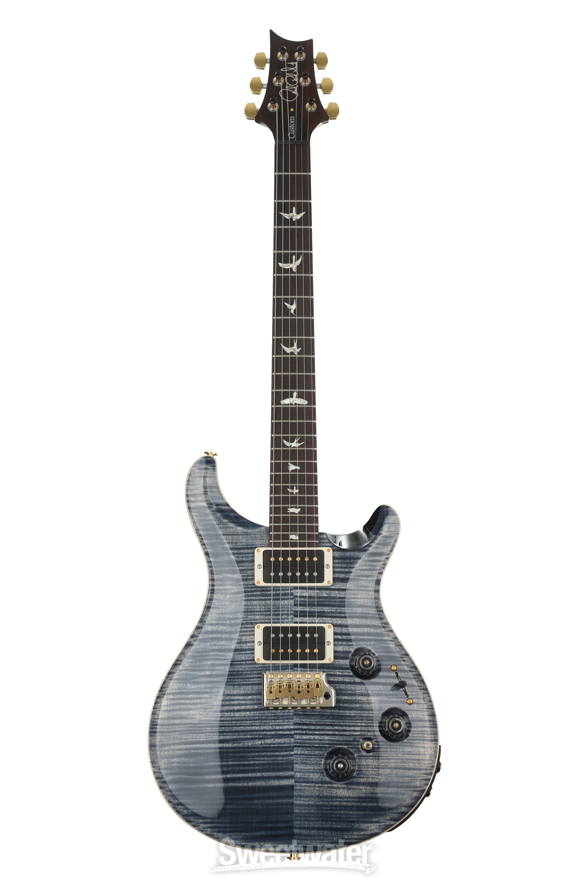 PRS Custom 24 10-Top Electric Guitar Faded Whale Blue Demo