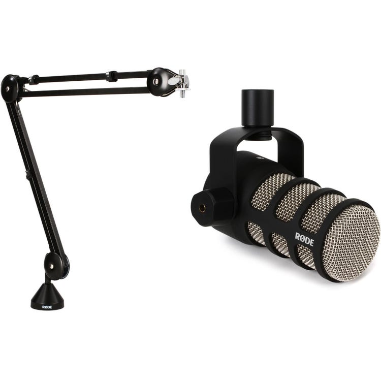 Rode PodMic Dynamic Broadcast Microphone and USB Interface Bundle