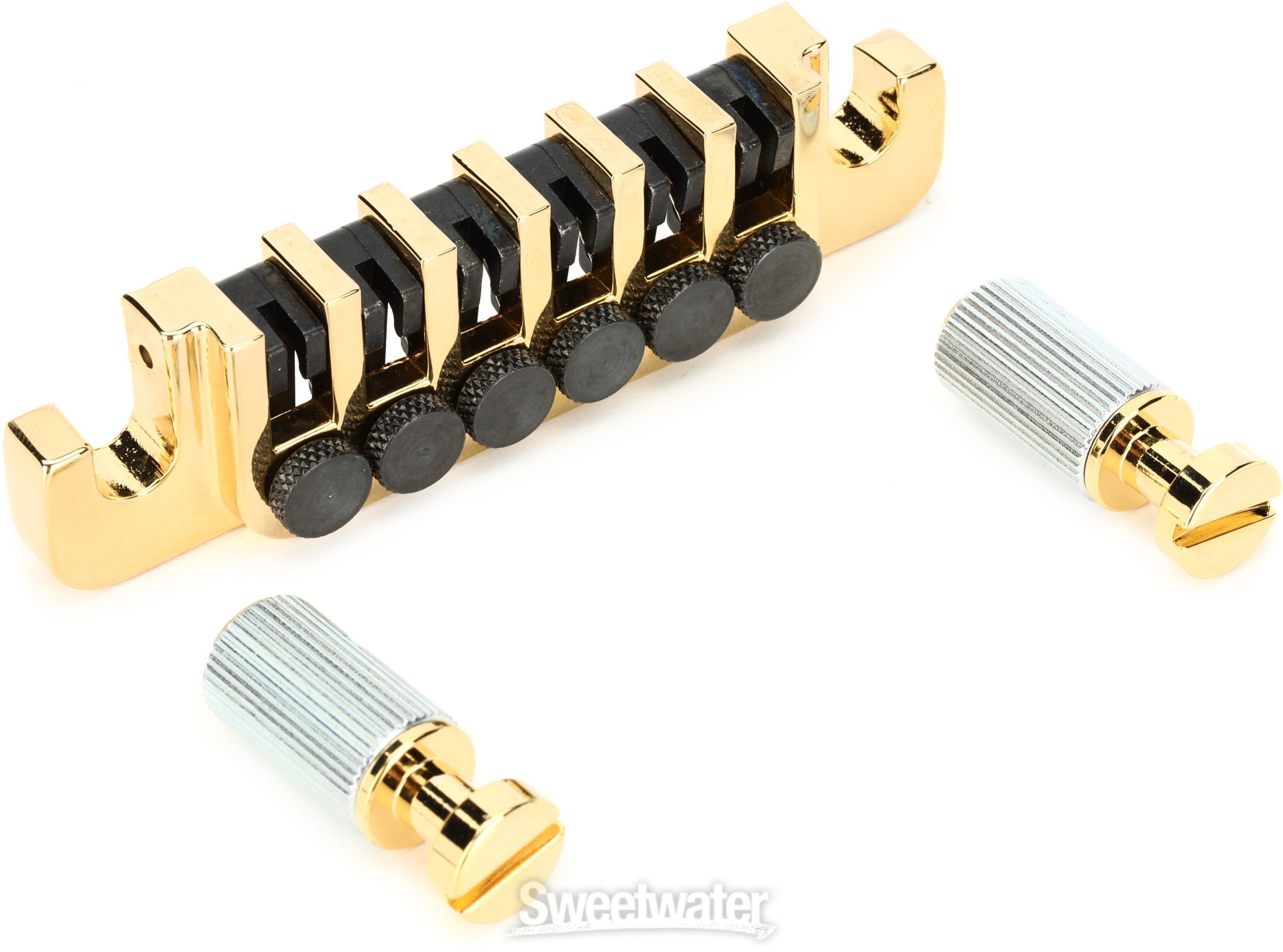 Gibson Accessories PTTP-040 TP-6 Tailpiece with Fine Tuners, Studs &  Inserts - Gold