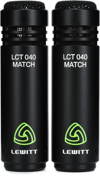 Lewitt LCT 040 MATCH Small-diaphragm Condenser Microphone - Stereo Pair