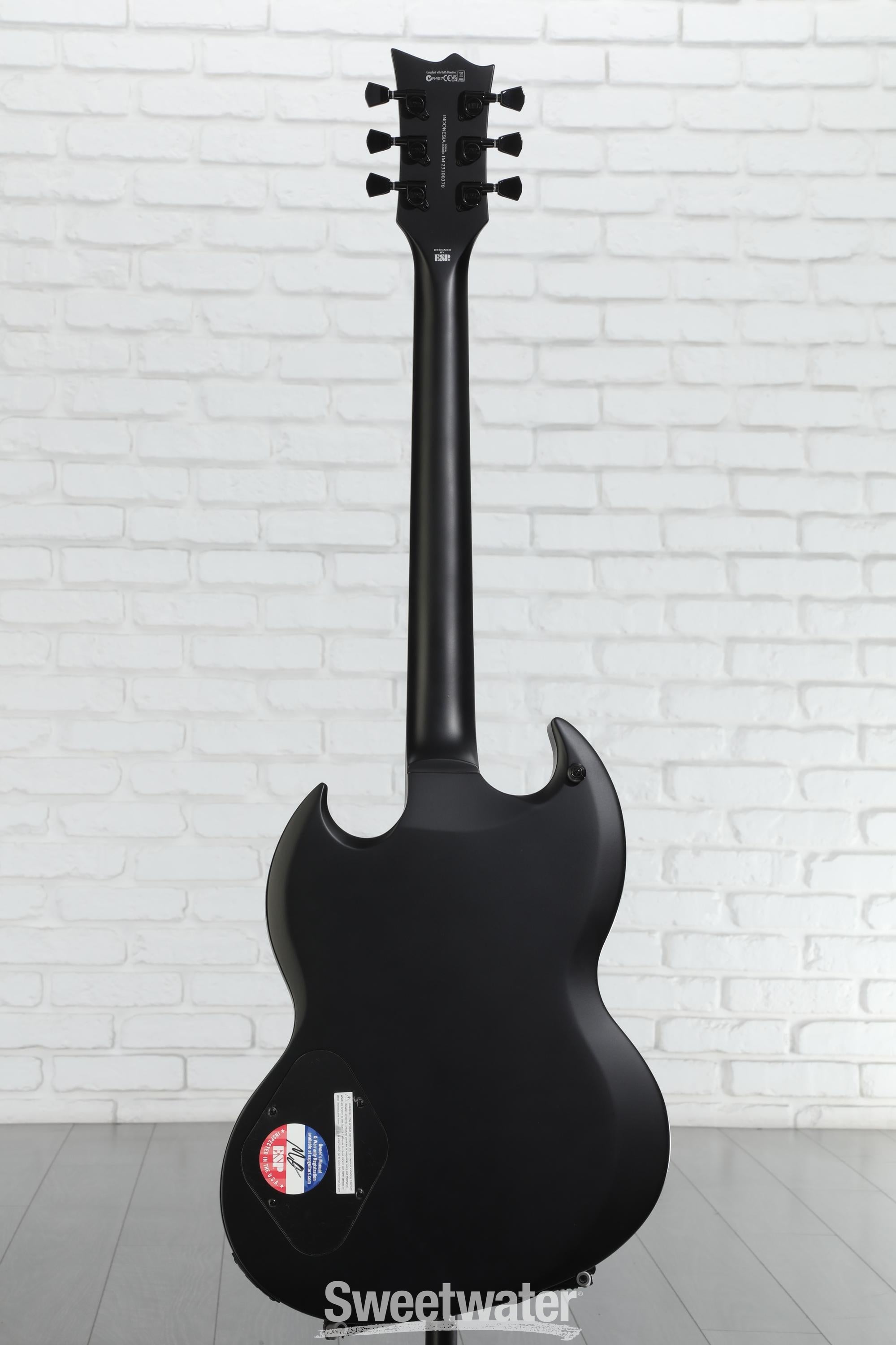 ESP LTD Volsung-200 Electric Guitar - Black Satin, Jatoba Fingerboard