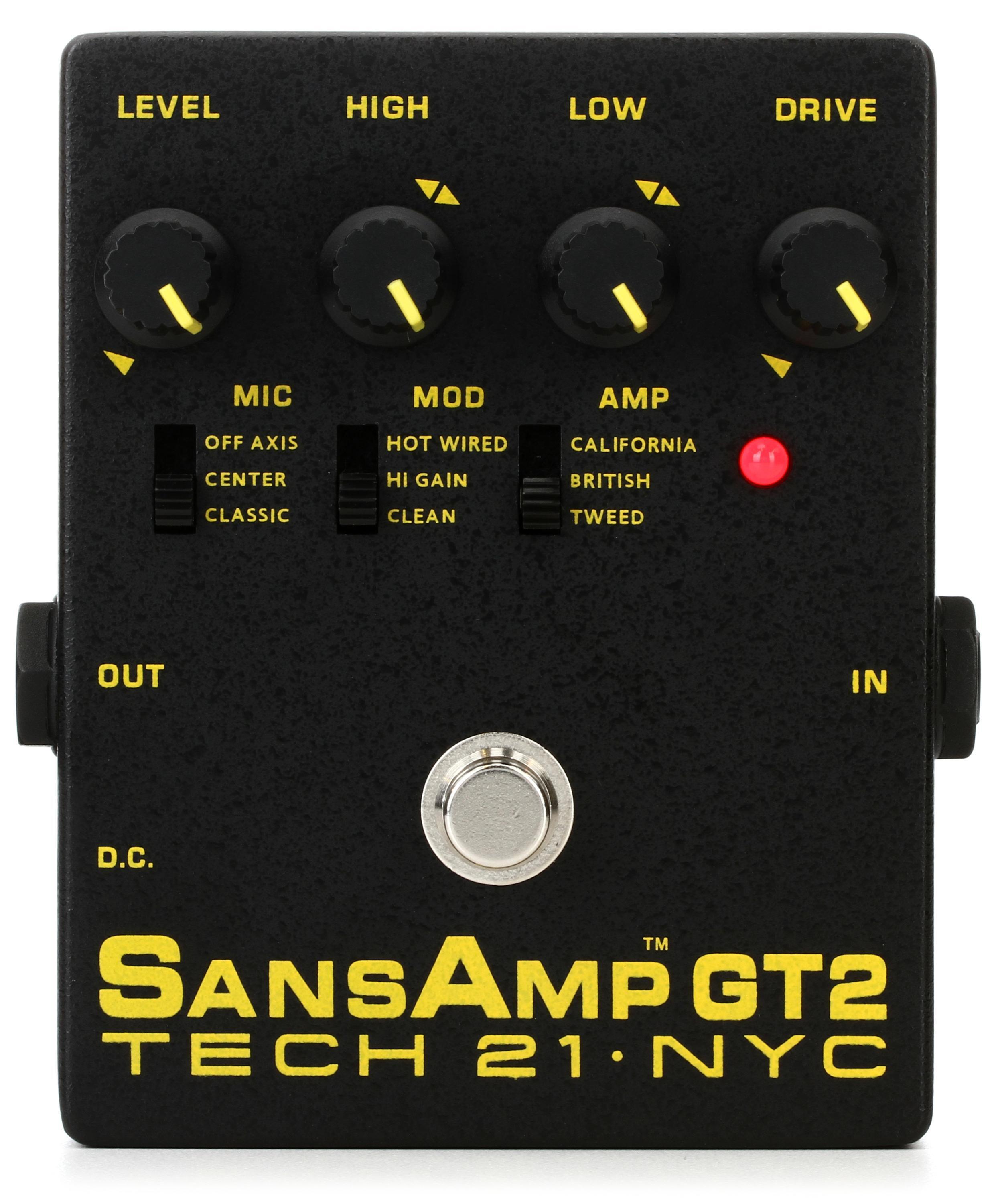 Tech 21 SansAmp GT2 Tube Amp Emulator Pedal