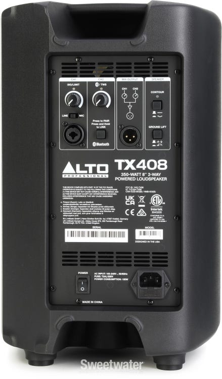 Alto Professional TX408 350-watt 8-inch Powered Speaker