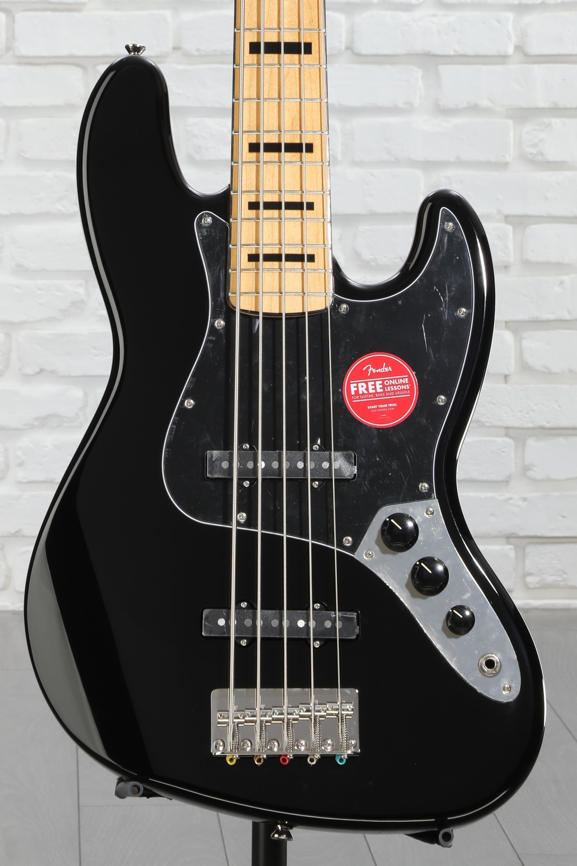 Squier Classic Vibe '70s Jazz Bass V - Black with Maple