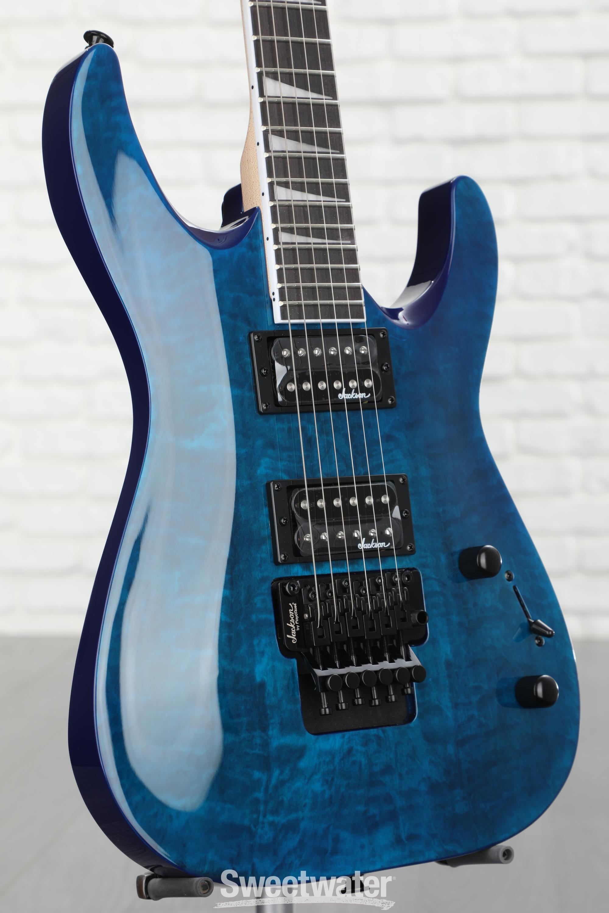 Jackson Dinky Arch Top JS32Q DKA - Transparent Blue