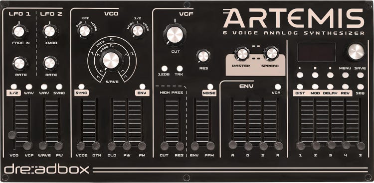 Dreadbox Artemis 6-voice Desktop Polyphonic Analog Synthesizer