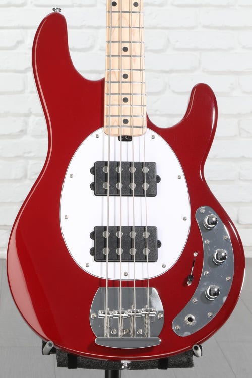 Sterling By Music Man StingRay RAY4HH Bass Guitar - Candy Apple Red