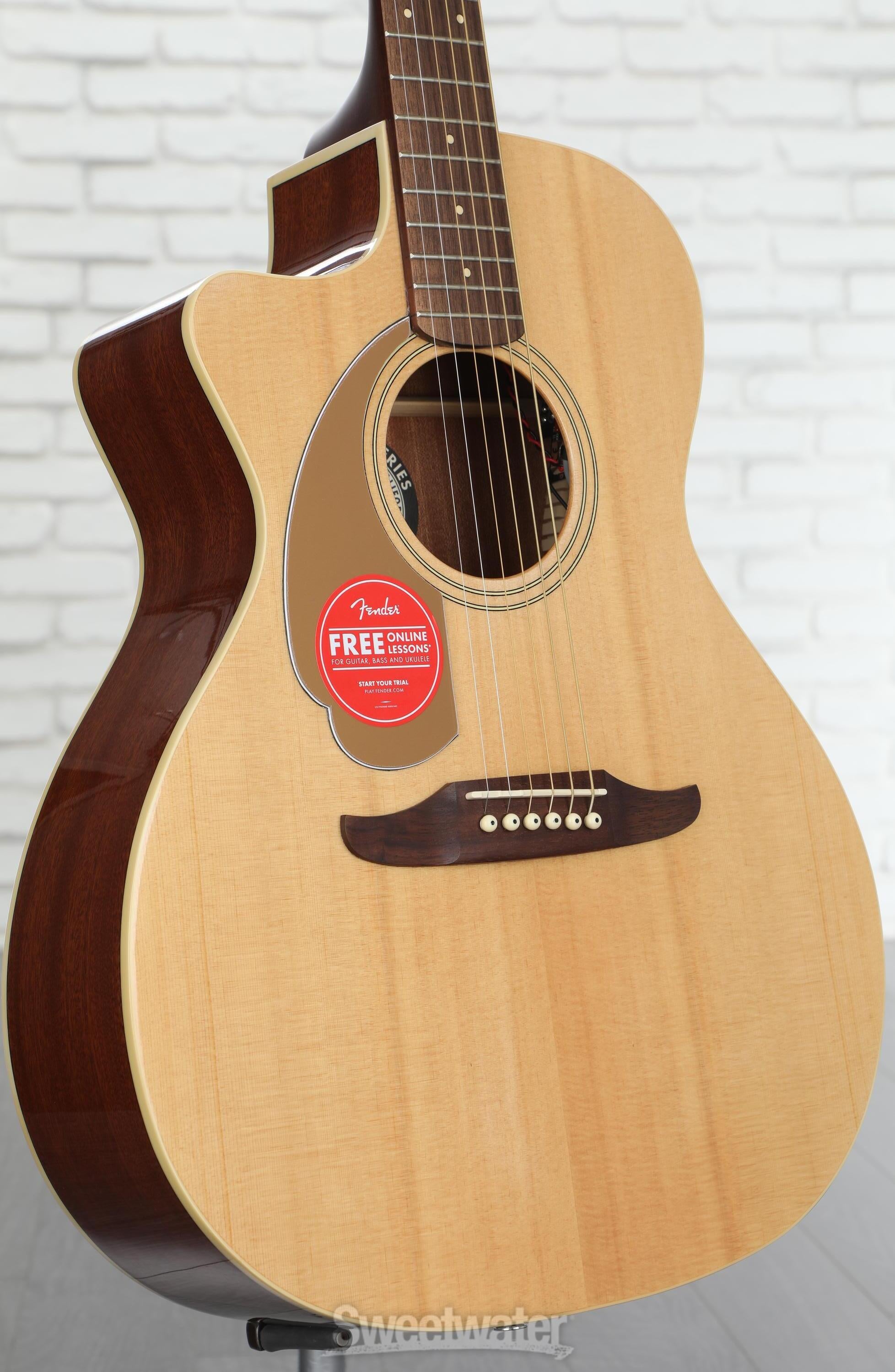 Fender Newporter Player Left-handed Acoustic-electric Guitar - Natural |  Sweetwater