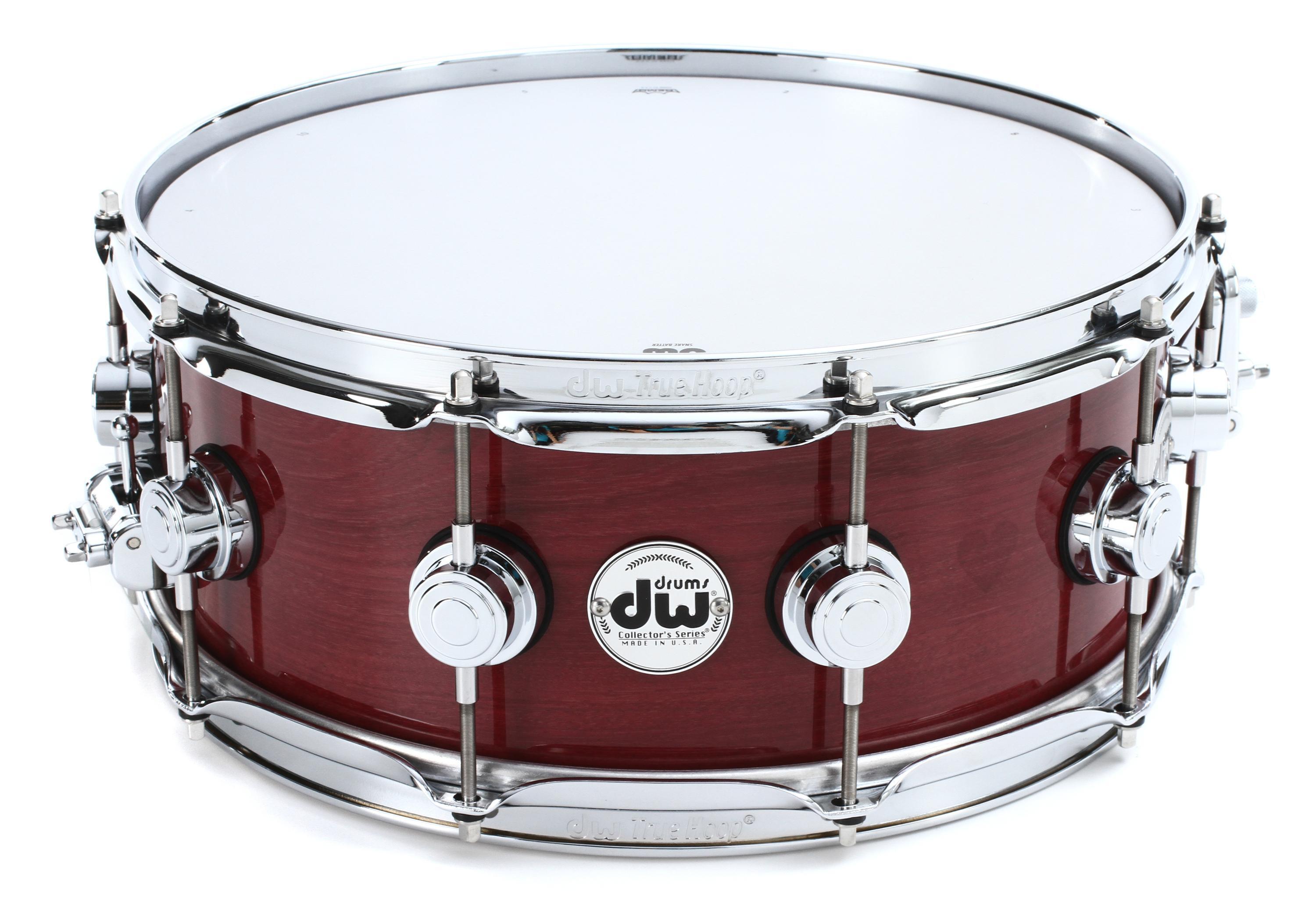 Photo of DW Collector's Purpleheart Wood Snare Drum - 5.5 x 14 inch - Natural Lacquer