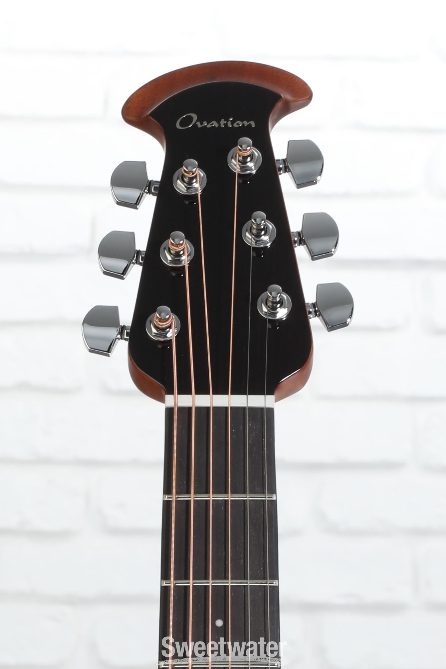 Ovation Elite Celebrity Mid-Depth Acoustic-Electric Guitar - Black