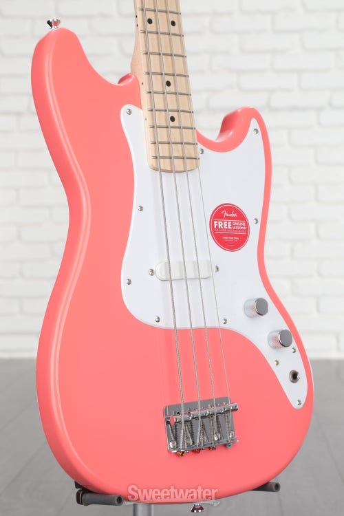 Squier Sonic Bronco Bass - Tahitian Coral