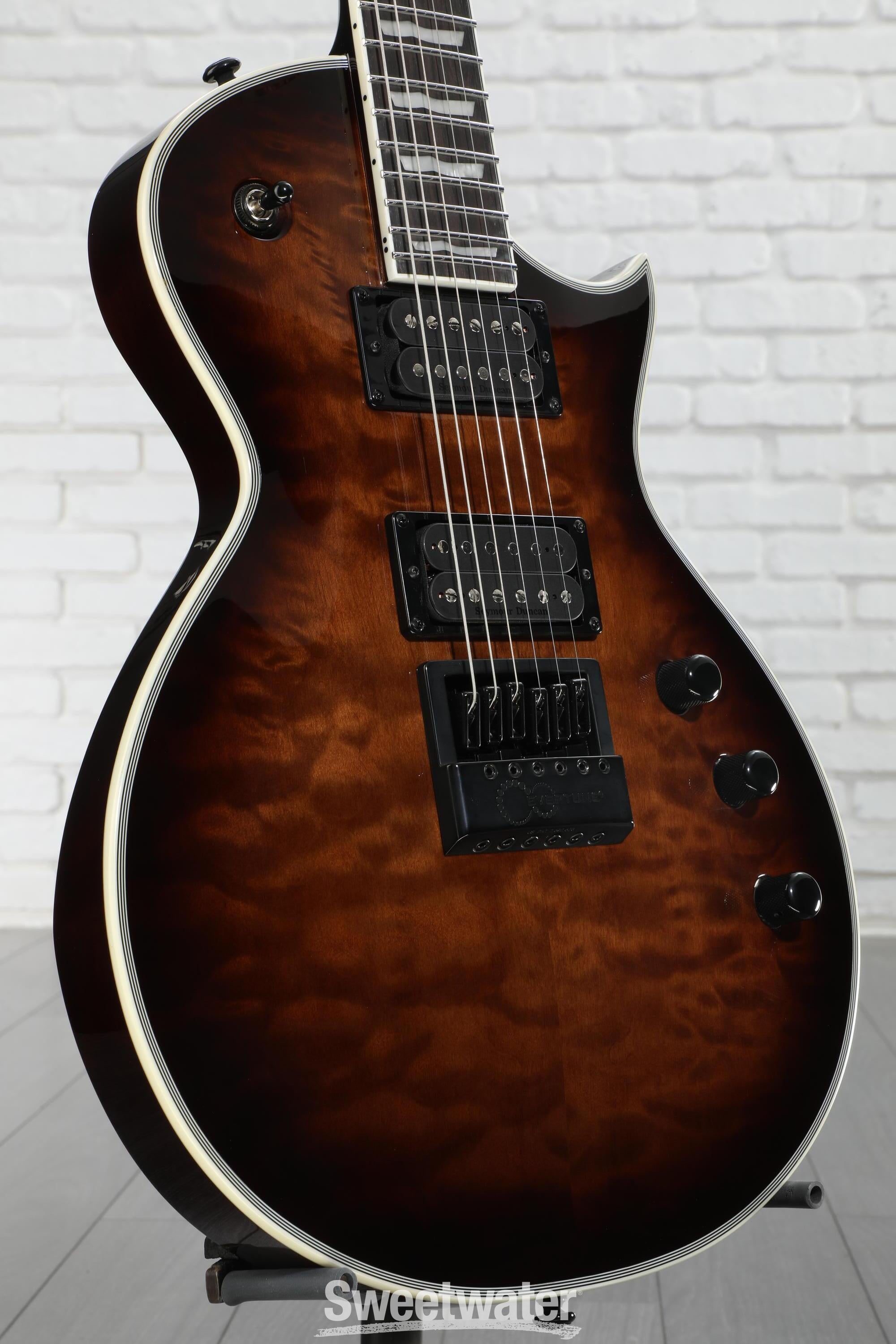 ギター ESP LTD Deluxe EC-1000 Evertune ESP LTD EC-1000 Evertune - Dark Brown Sunburst | Sweetwater