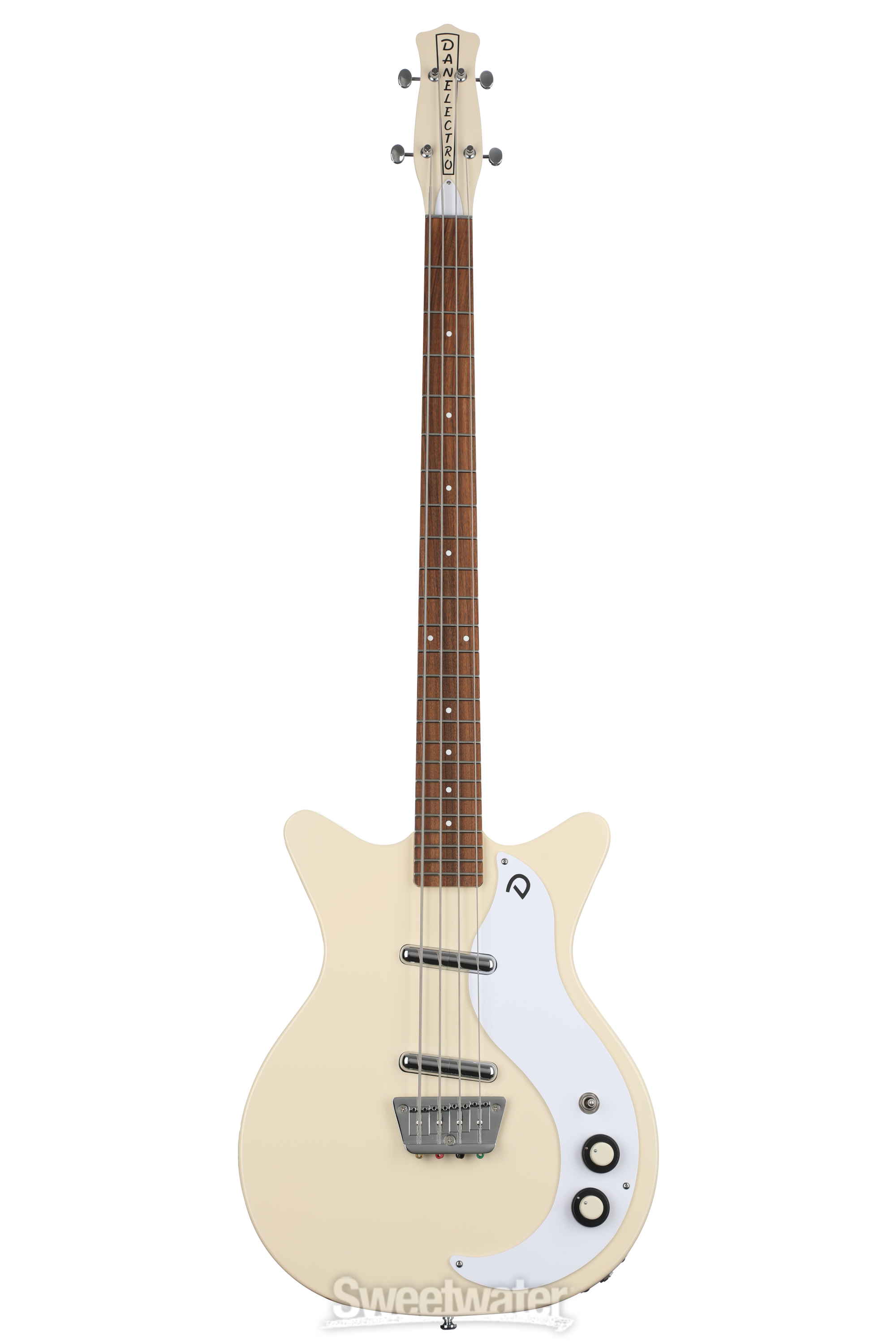 Danelectro '59DC Short Scale Bass Guitar - Vintage Cream 