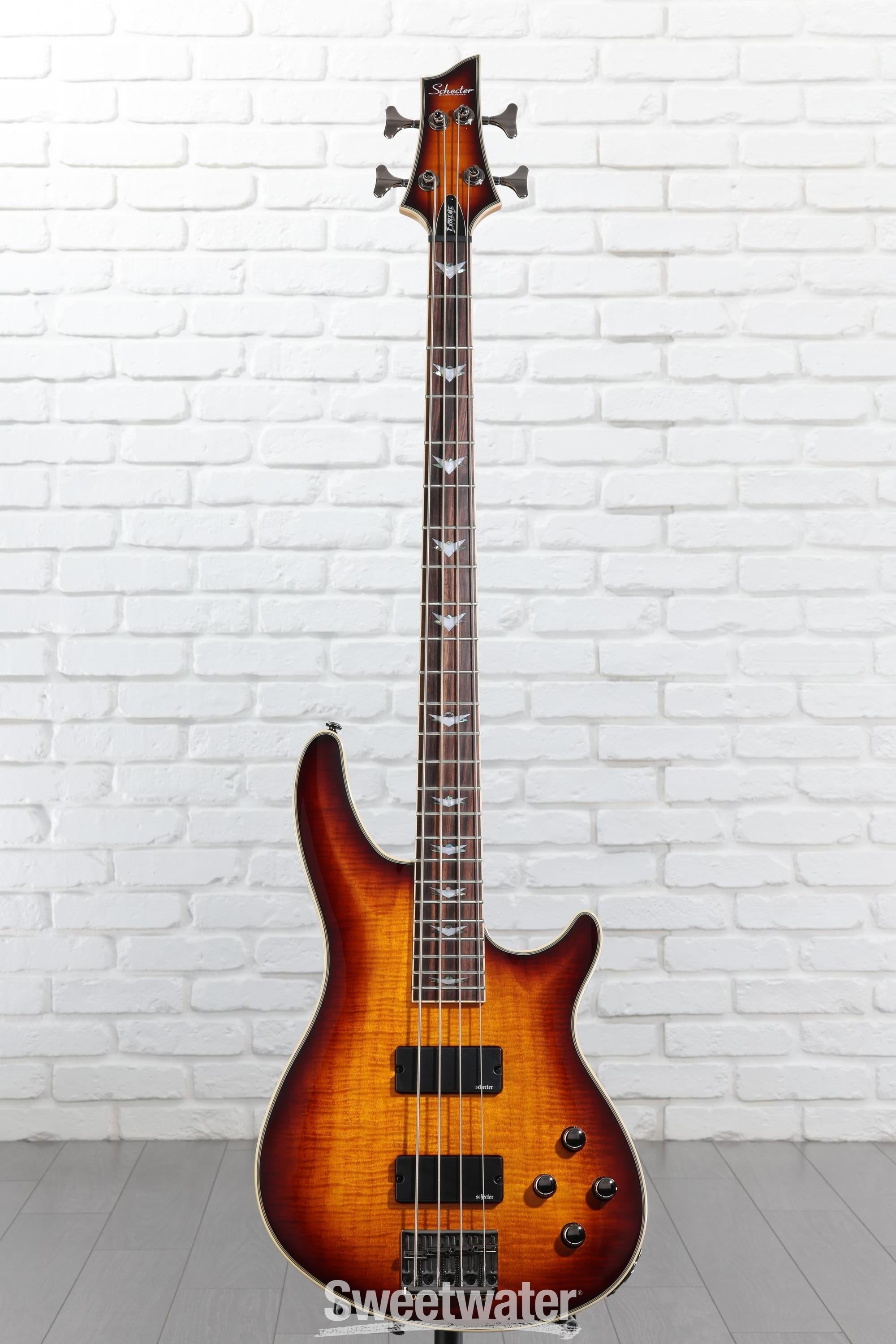 Schecter omen extreme-4 電池 ケース付き Schecter Omen Extreme-4 Bass Guitar - Vintage Sunburst