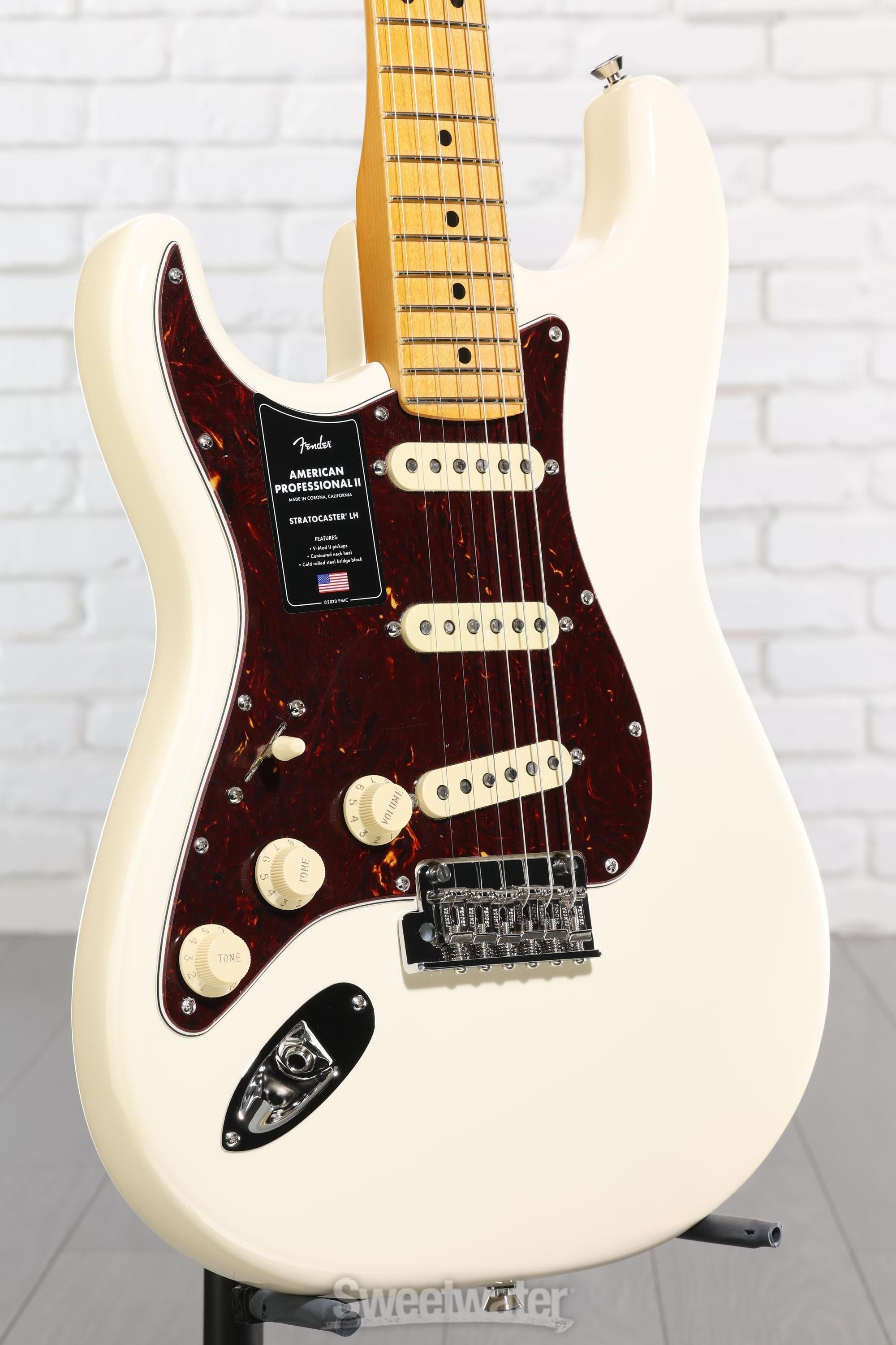 Photo of Fender American Professional II Stratocaster Left-handed - Olympic White with Maple Fingerboard