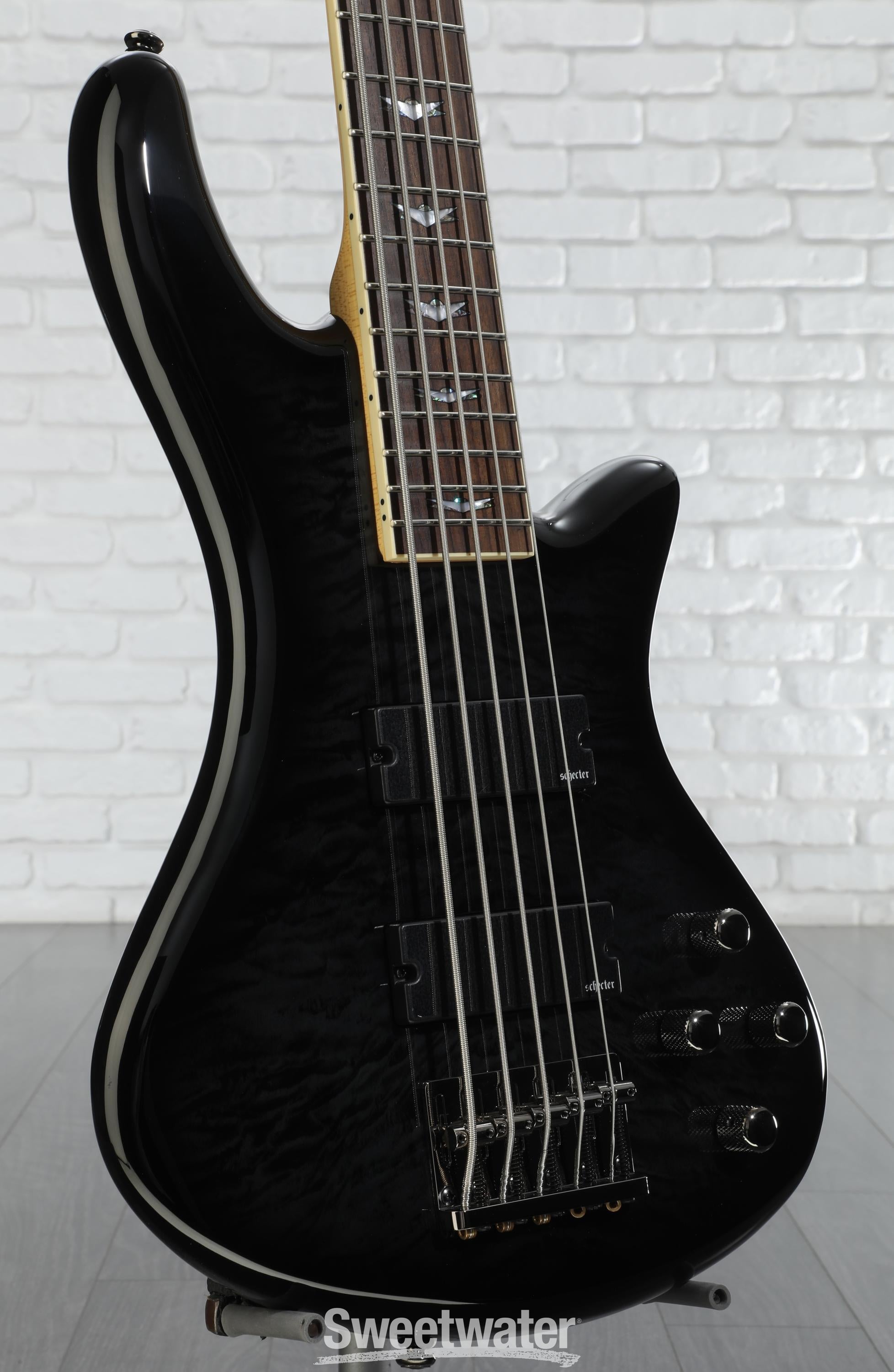 ベース SCHECTER Stiletto Extreme-5 Schecter Stiletto Extreme 5 Bass Guitar - Black Cherry