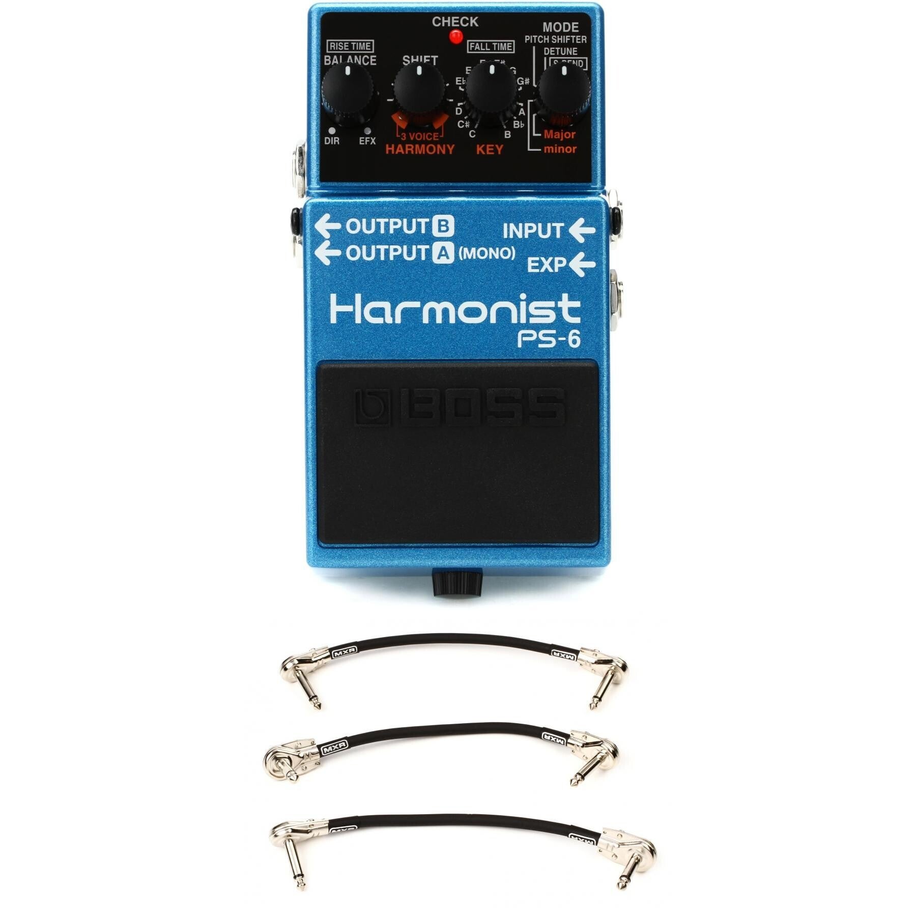 Boss PS-6 Harmonist Pedal with 3 Patch Cables