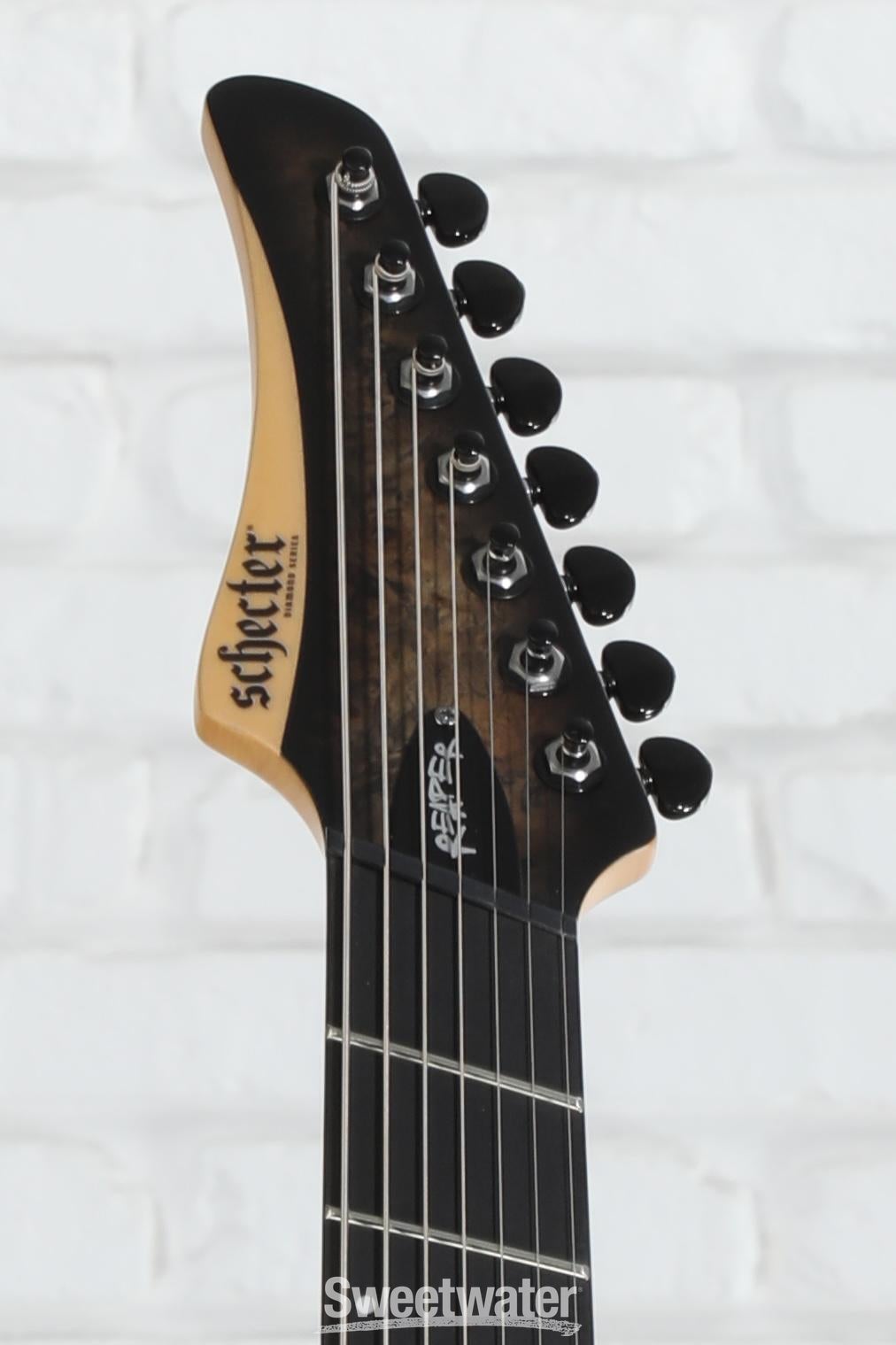 Schecter Reaper-7 Multiscale - Satin Charcoal Burst | Sweetwater