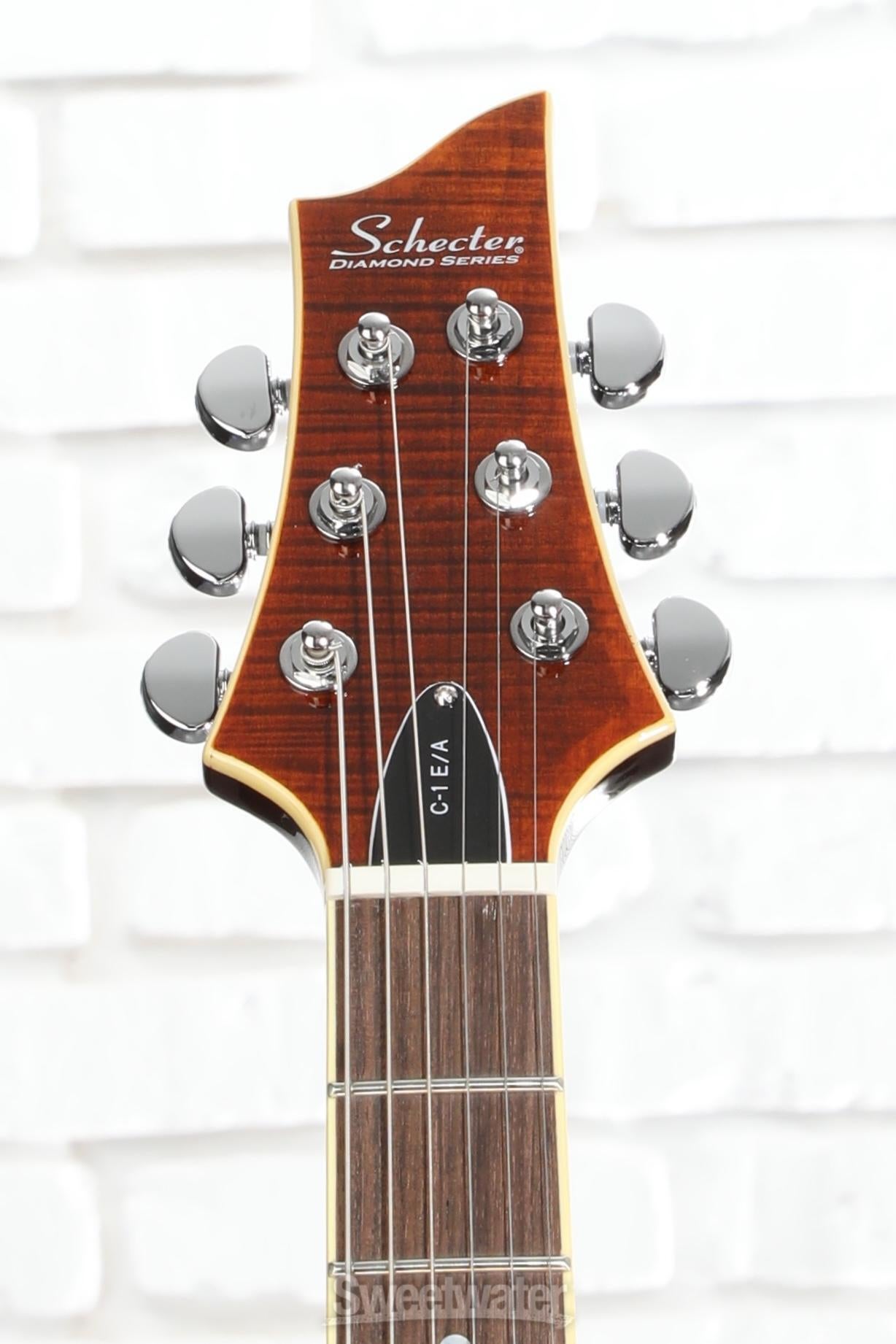 Schecter C-1 E/A Classic Semi-hollowbody Electric Guitar - Cats