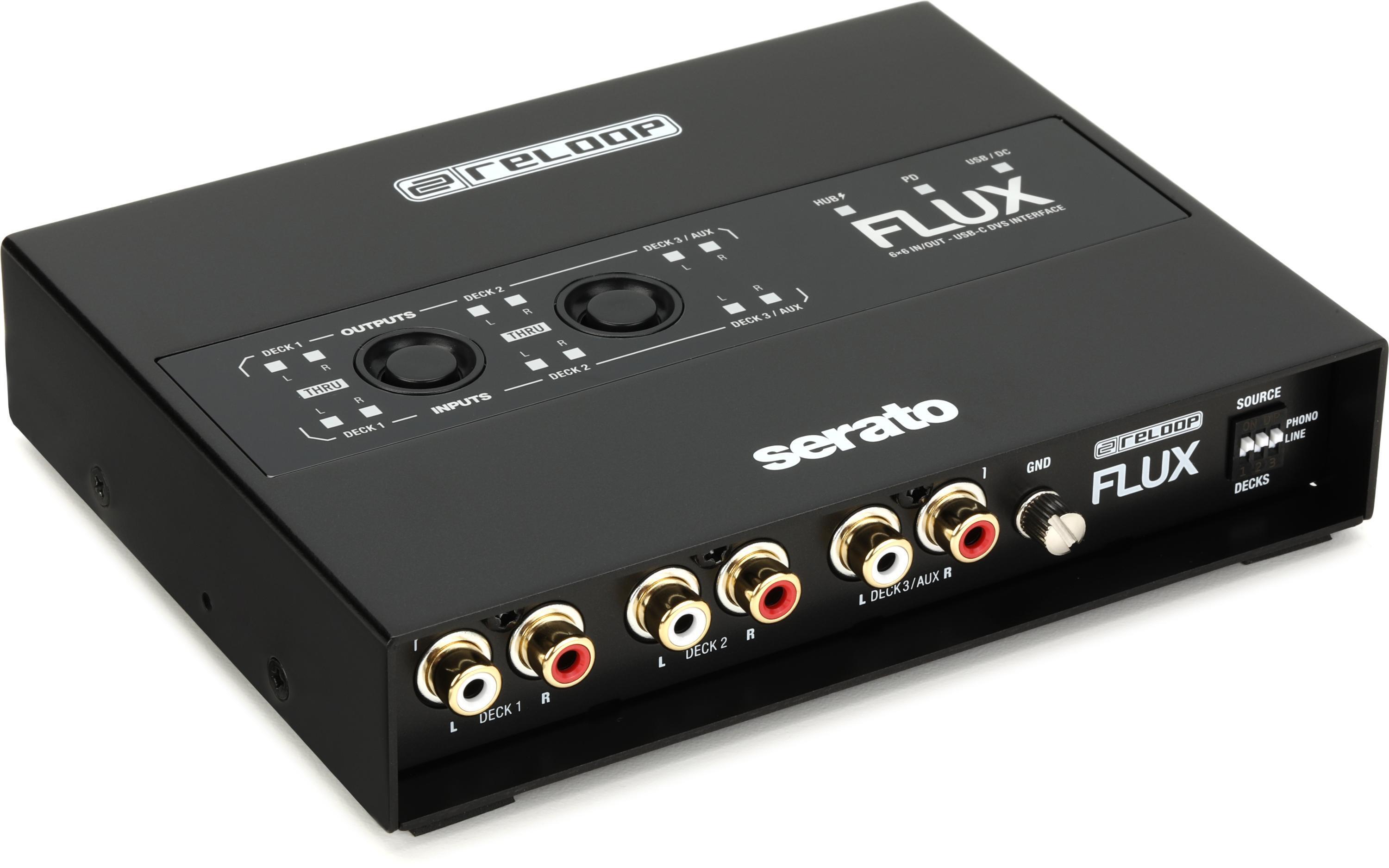 Reloop Flux 3-channel 6x6 DVS Interface for Serato DJ Pro and MWM Phase  Essential Wireless DVS Controller