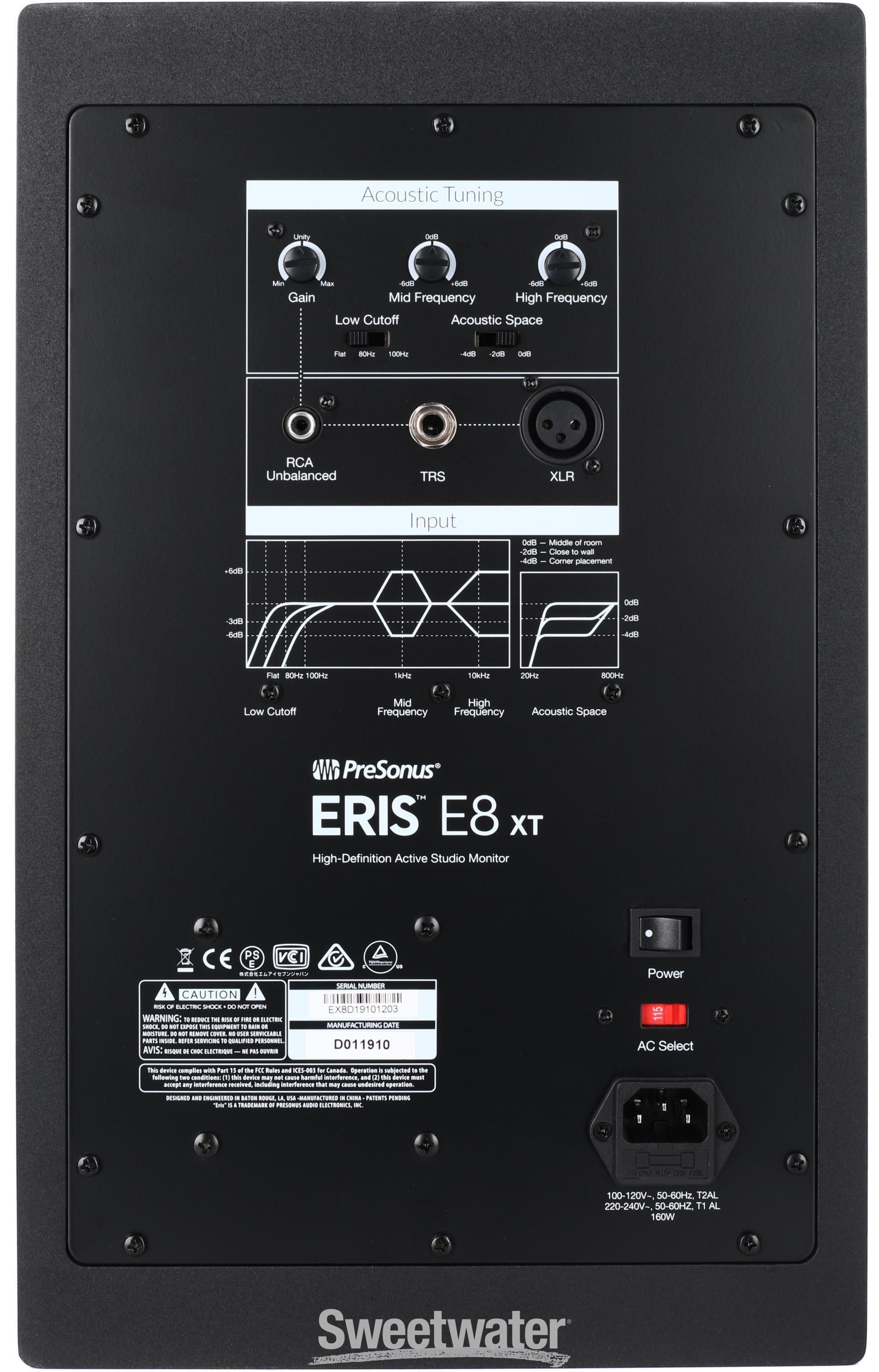 Eris E8 XT 8-inch Powered Studio Monitor - Sweetwater