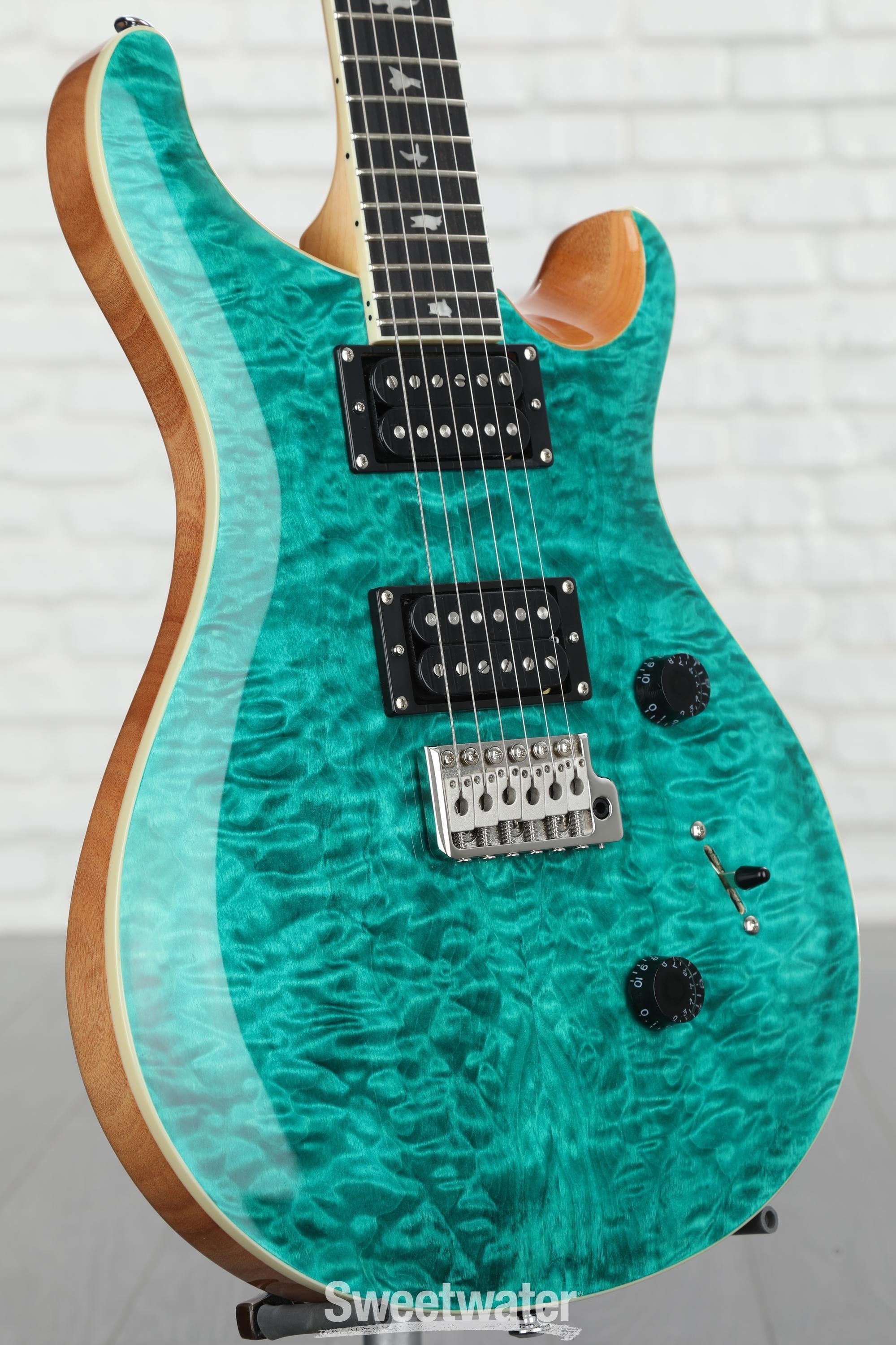 PRS SE Custom 24 Electric Guitar - Quilted Turquoise | Sweetwater