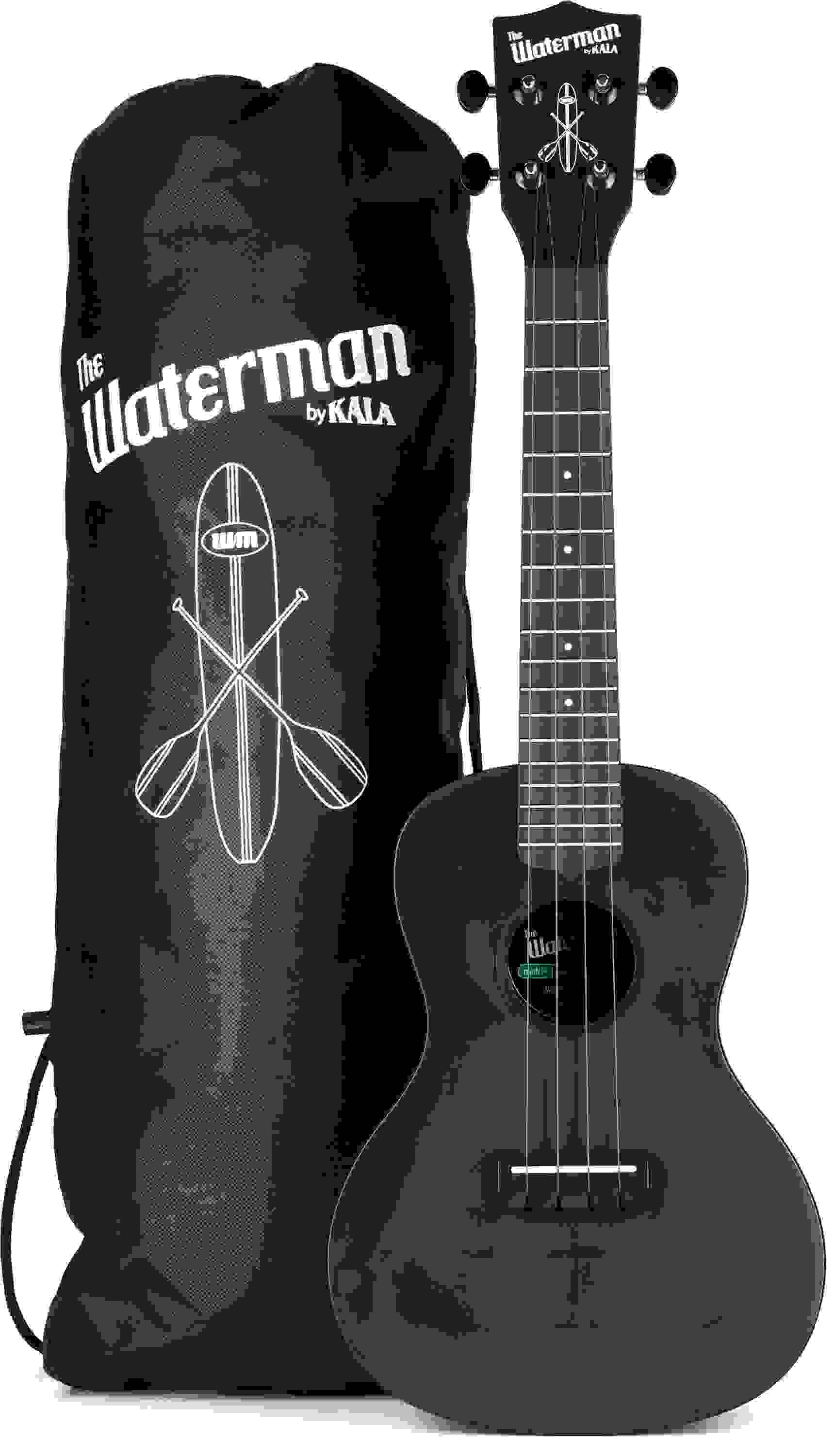 Kala The Waterman Concert Ukulele - Black Sand