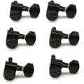 Photo of Graph Tech PRL-8721-B0 Ratio 6 In-Line Electric Guitar Locking Machine Heads - Mini Contemporary Style/Black Finish